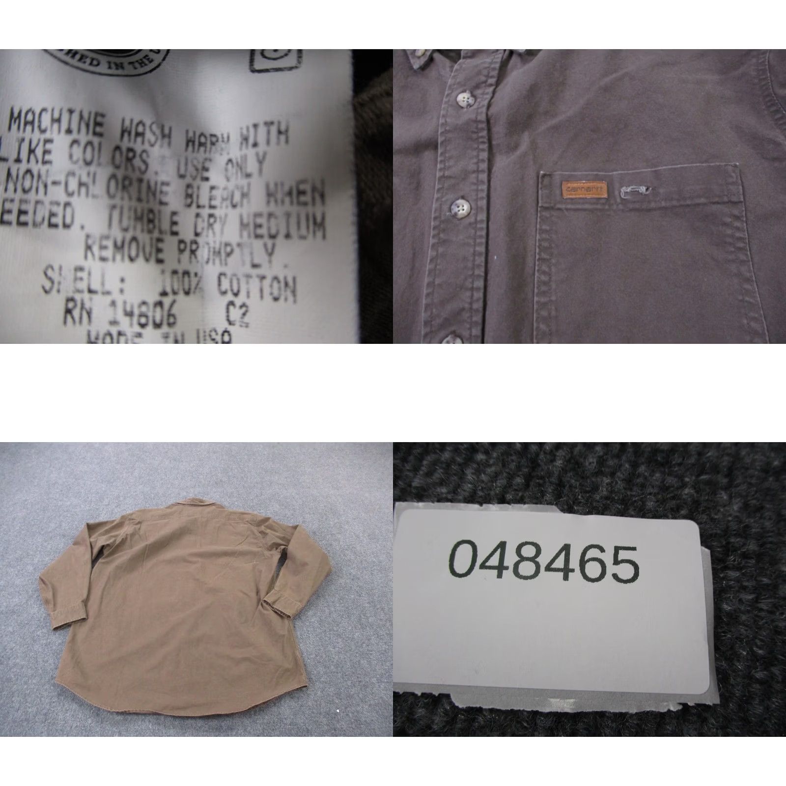 Carhartt Carhartt Shirt Mens XLT Brown Workwear Outdoors USA Made 90s Logo Button-Up Long Sleeve VINTAGE Size US XL / EU 56 / 4 - 8 Thumbnail