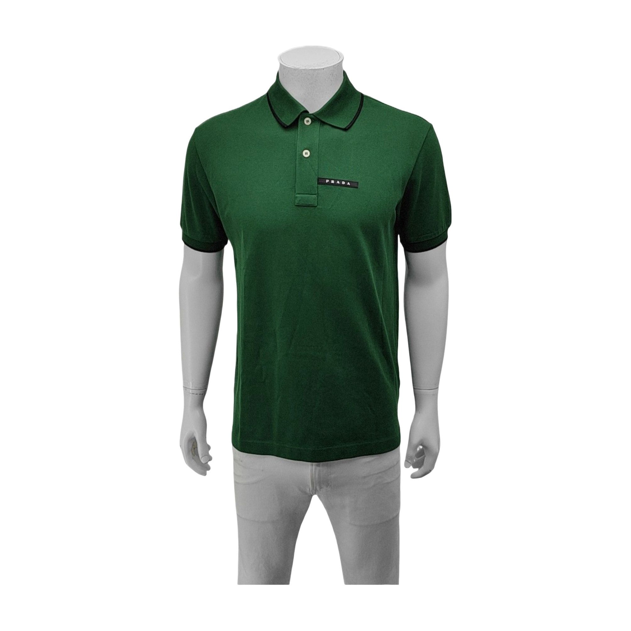 Prada Prada Logo Patch Tipped Polo Shirt US M Size US M / EU 48-50 / 2 - 1 Thumbnail