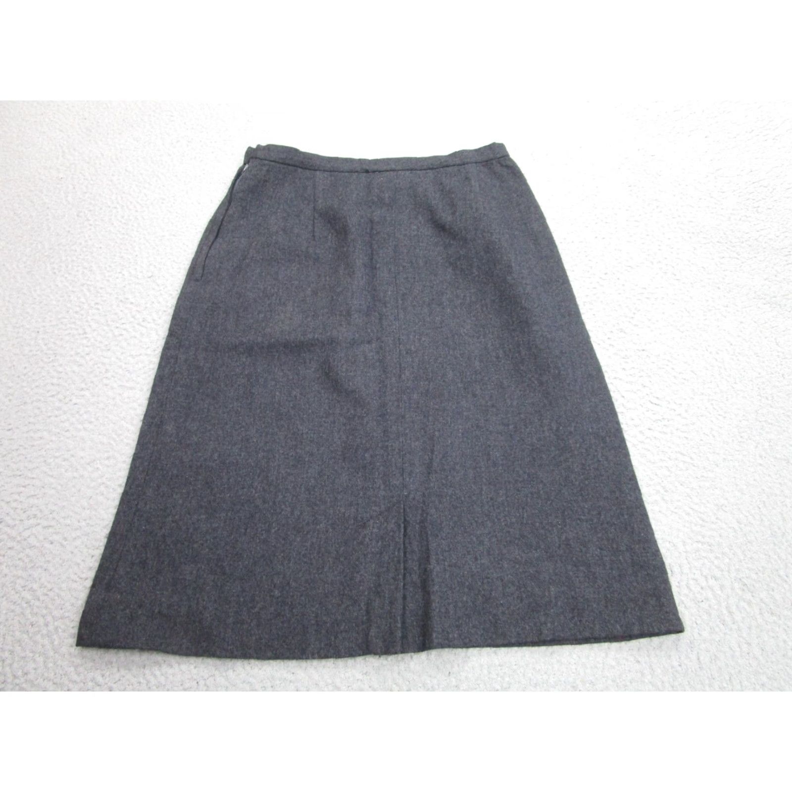 Pendleton VINTAGE Pendleton Skirt Womens 12 Gray Wool A-Line Midi Lined High Rise USA Size 34" / US 12 / IT 48 - 7 Thumbnail