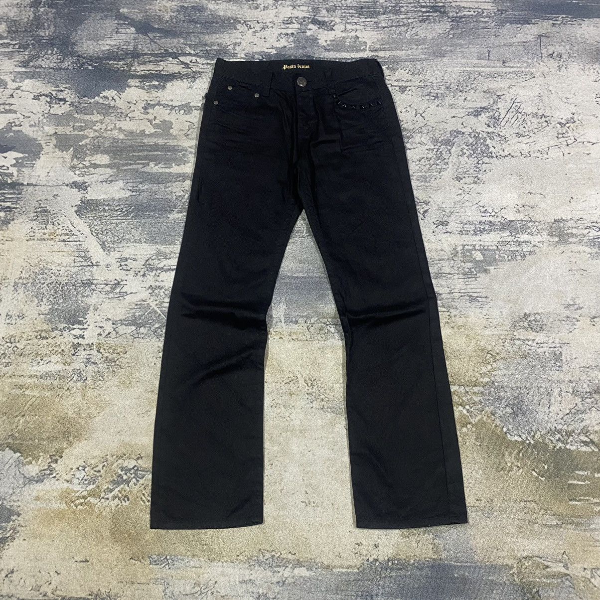 14th Addiction × If Six Was Nine × Japanese Brand Vtg Pasta Denim Zipper Flare Pants Size US 30 / EU 46 - 2 Thumbnail