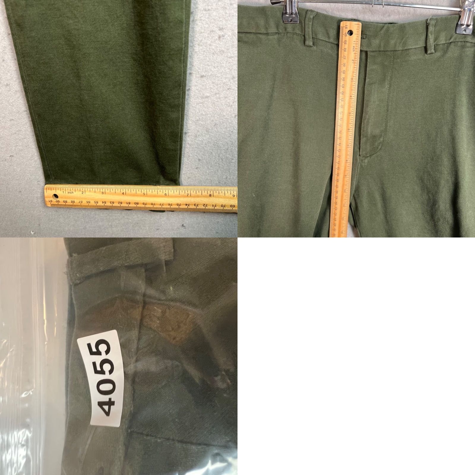 Banana Republic Banana Republic Slim Fit Mens Size 33 x 34 Olive Green Chino Pants Cotton Blend Size US 33 - 8 Thumbnail