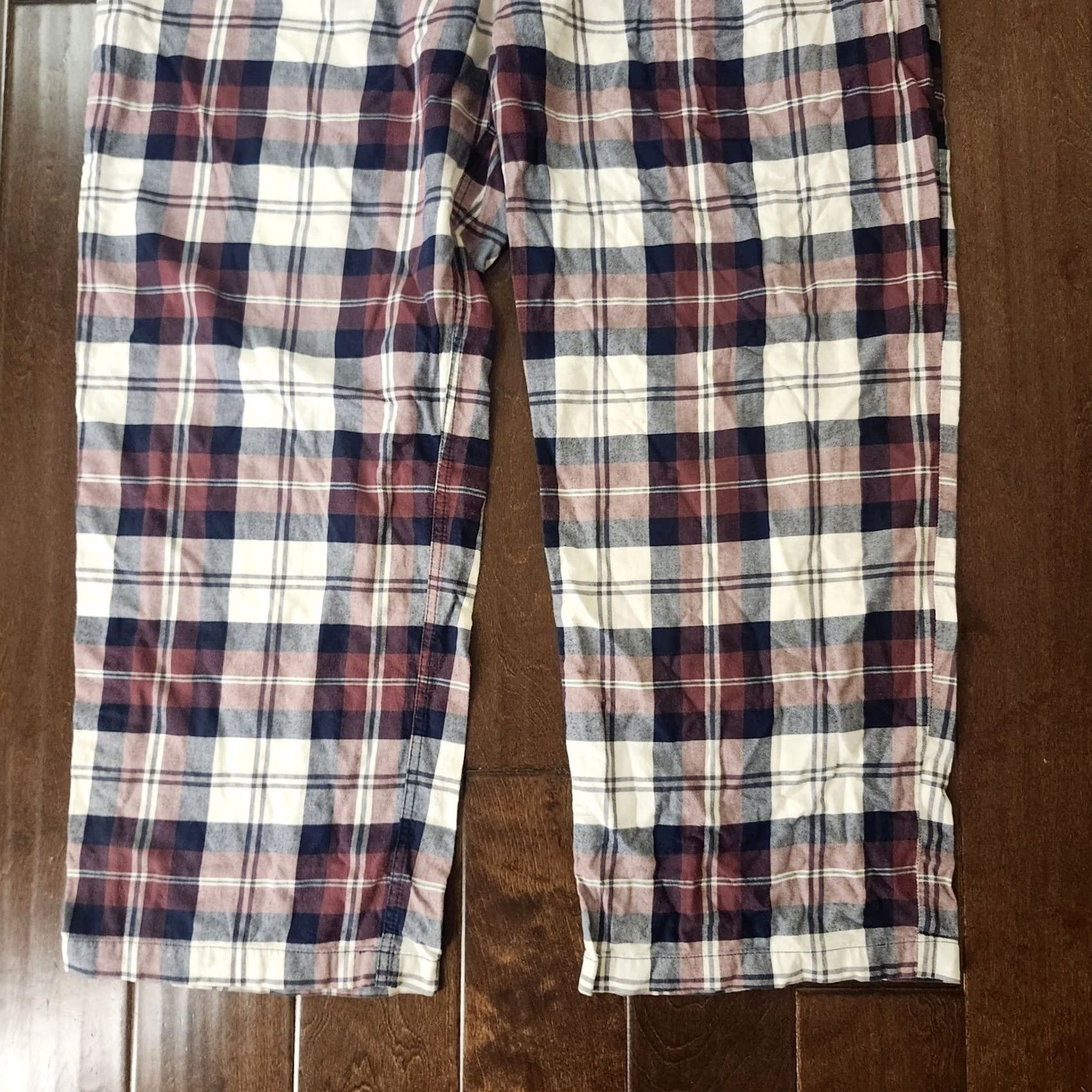 Vintage Goodfellow Mens XXL Flannel Pajama Lounge Pants Plaid Cotton Drawstring Regular Winter Holiday Mens Size US 39 - 3 Thumbnail