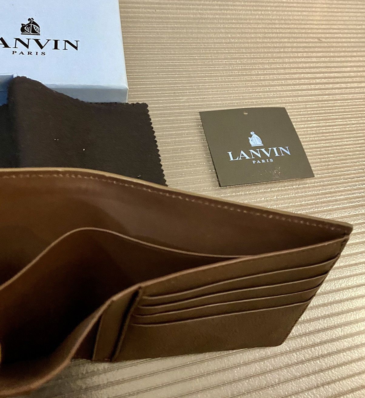 Lanvin Lanvin Paris taurillion leather contrast billfold wallet NEW Size ONE SIZE - 11 Thumbnail