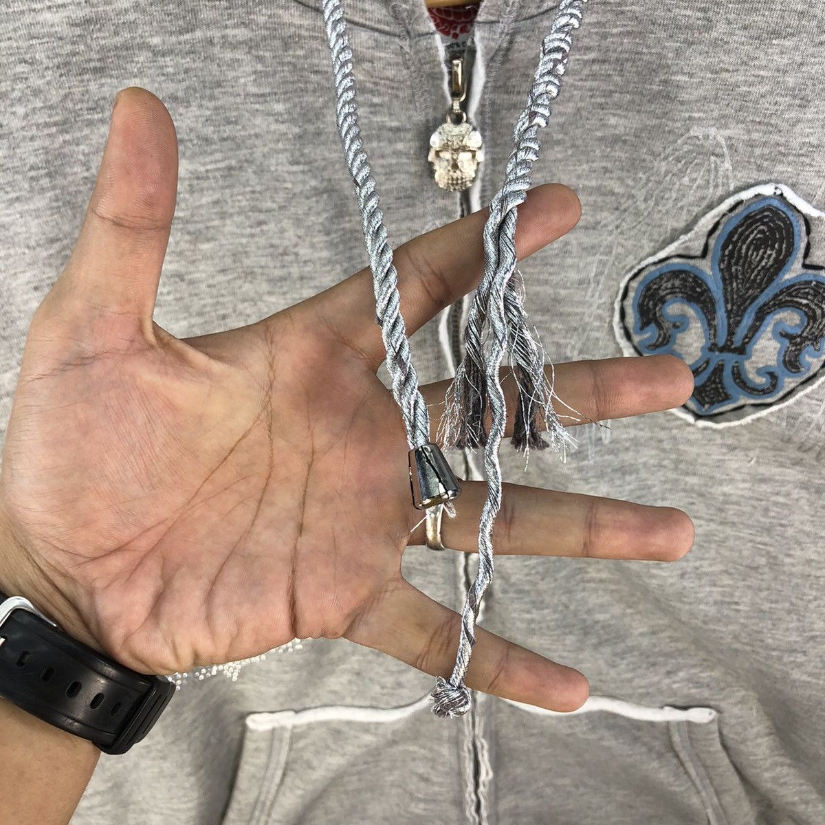 Affliction LBJ Co Crazy Fleur Zip Up Hoodie Jacket Like Chrome Hearts Size US L / EU 52-54 / 3 - 8 Thumbnail