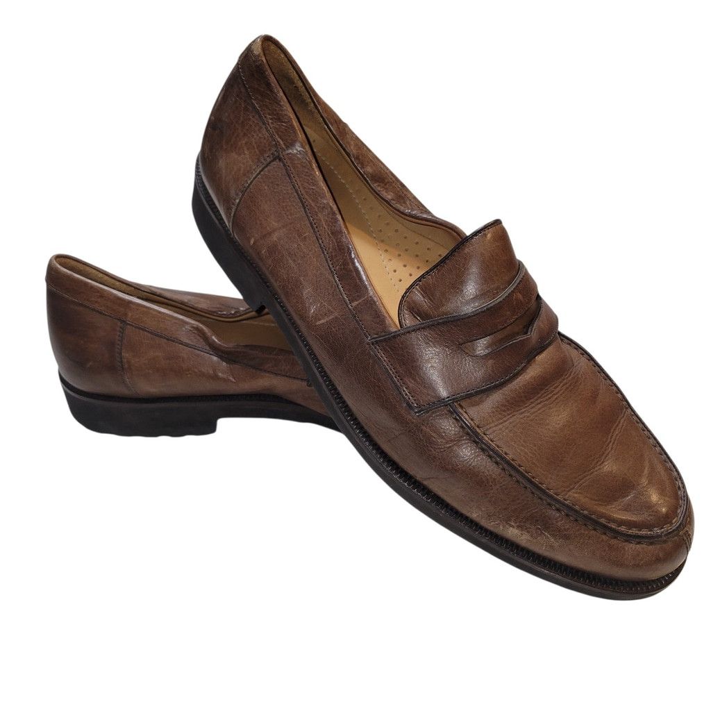 Magnanni Men's Brown Leather Loafers Style 11908 Size 10M