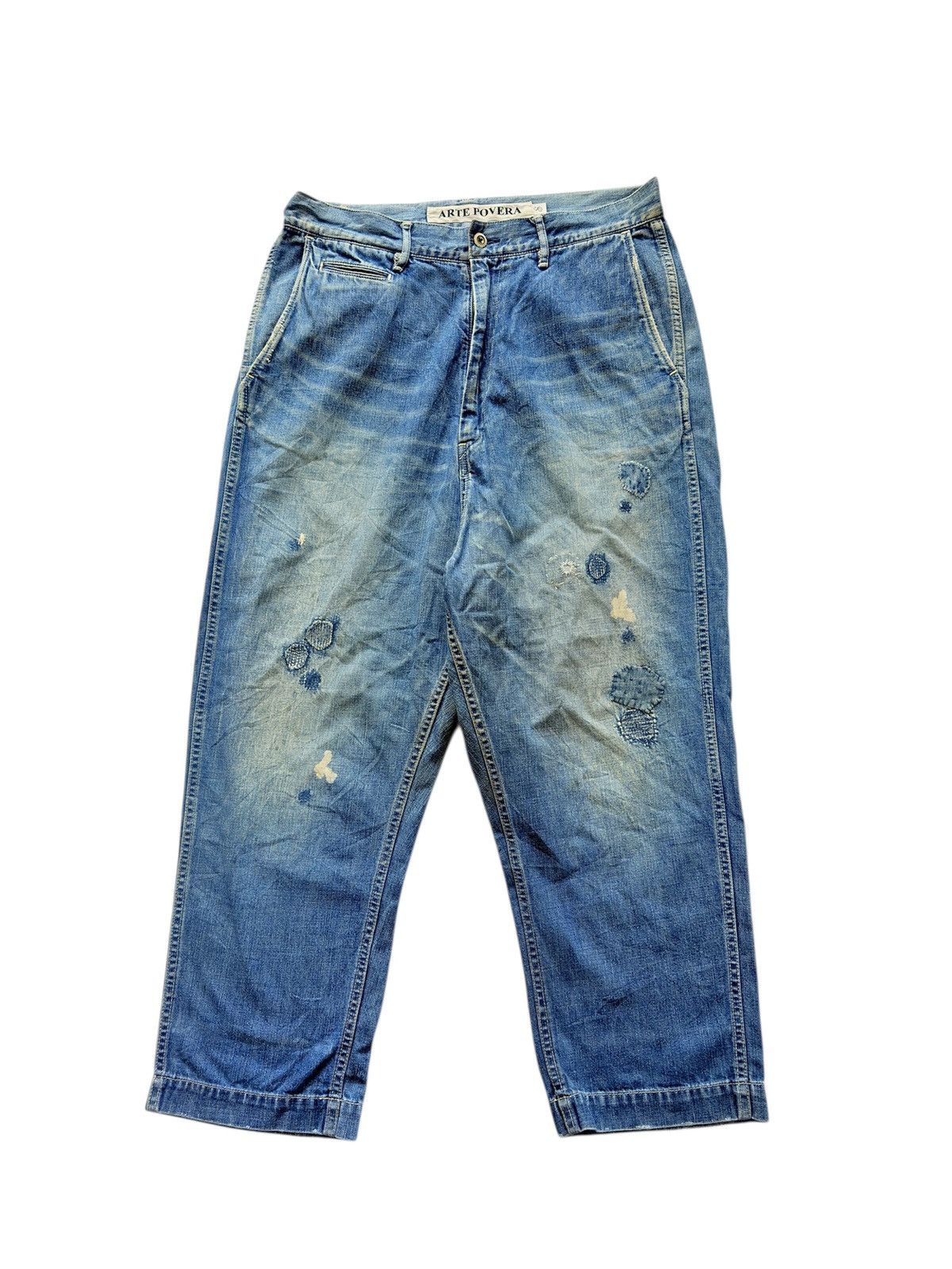 Beauty Beast ARTE POVERA DROP CROTH PATCHWORK JEANS Size US 30 / EU 46 - 1 Thumbnail