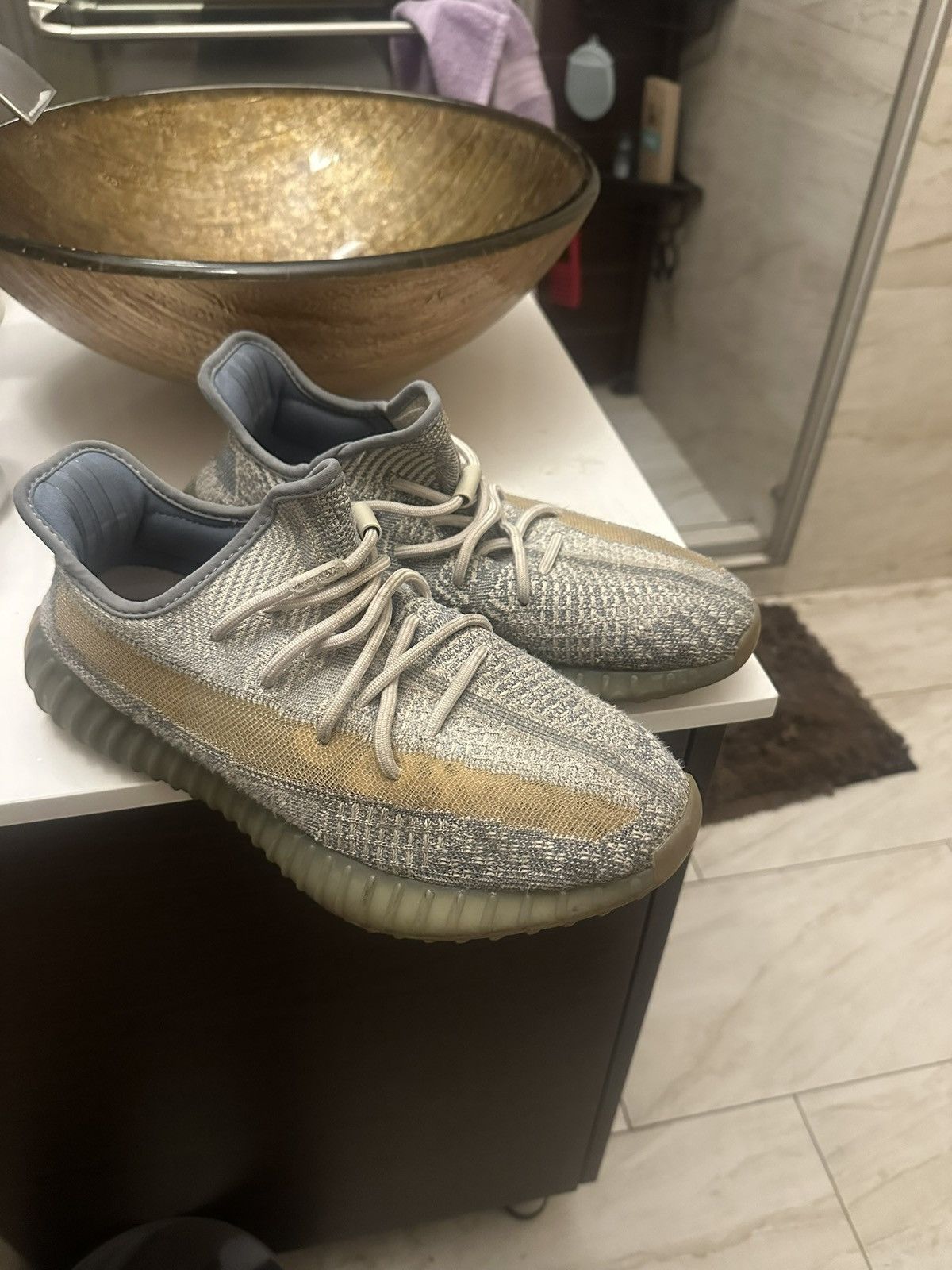 Yeezy Grey tan greenish yeezy 350 boost Size US 10.5 / EU 43-44 - 6 Thumbnail
