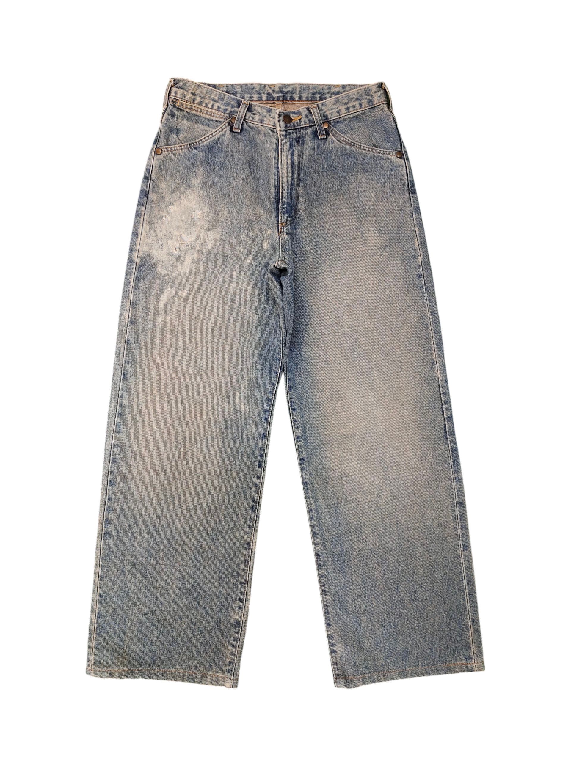 Kapital Vintage 90s Wrangler Selvedge Distress Wide Leg Denim Jeans Size US 30 / EU 46 - 1 Thumbnail