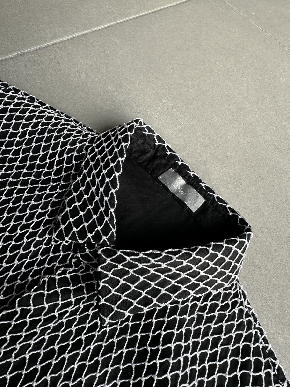 Dior × Hedi Slimane Dior Homme SS04 "Strip" mesh net button up Size US M / EU 48-50 / 2 - 12 Thumbnail