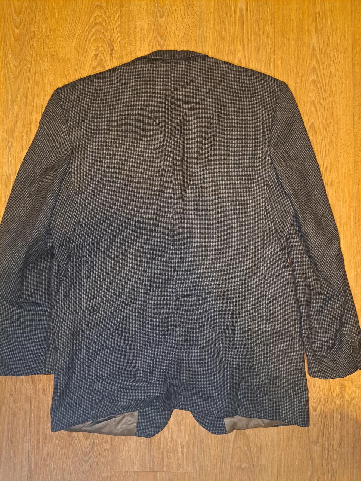 Pierre Balmain Pierre Balmain Sport Coat Mens 44L Brown Wool Houndstooth Size 44L - 8 Thumbnail