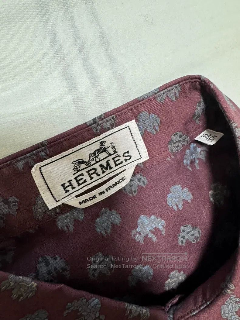 Hermes Hermes size 39 Shirt with classic robot pattern Size US M / EU 48-50 / 2 - 7 Thumbnail