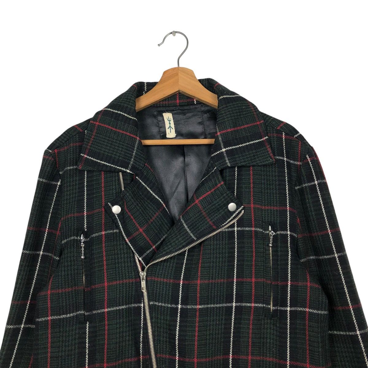 Japanese Brand 🔥VINTAGE BIKER JACKET DOUBLE COLLAR HIKARI ISSEY MIYAKE Size US L / EU 52-54 / 3 - 5 Thumbnail