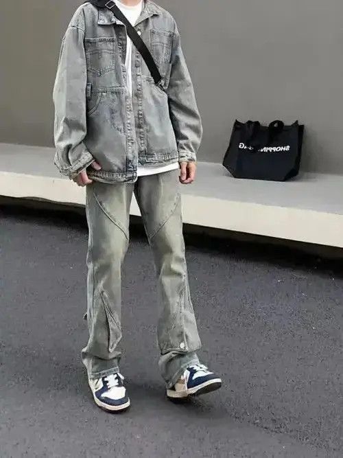 Japanese Brand Vintage washed distressed irregular strappy jeans Size US 32 / EU 48 - 3 Thumbnail