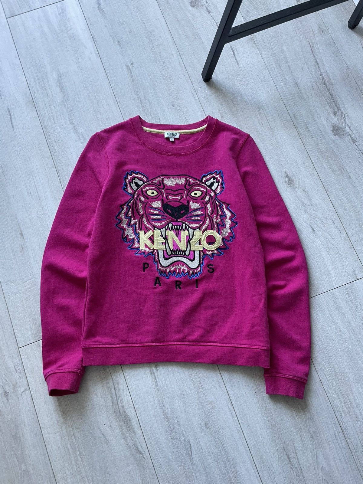 Kenzo Kenzo Tiger Pink Sweatshirt Big Logo Size S / US 4 / IT 40 - 1 Thumbnail