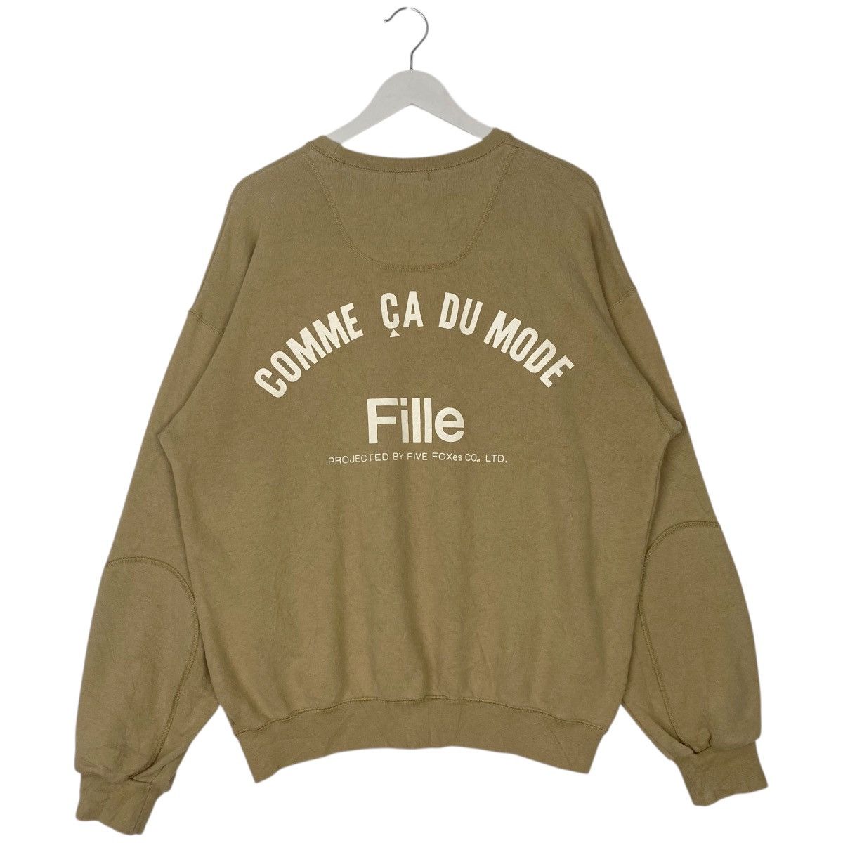 Vintage Vintage 90s Comme Ca Du Mode Crewneck Sweatshirt Beige SizeL Size US L / EU 52-54 / 3 - 1 Thumbnail