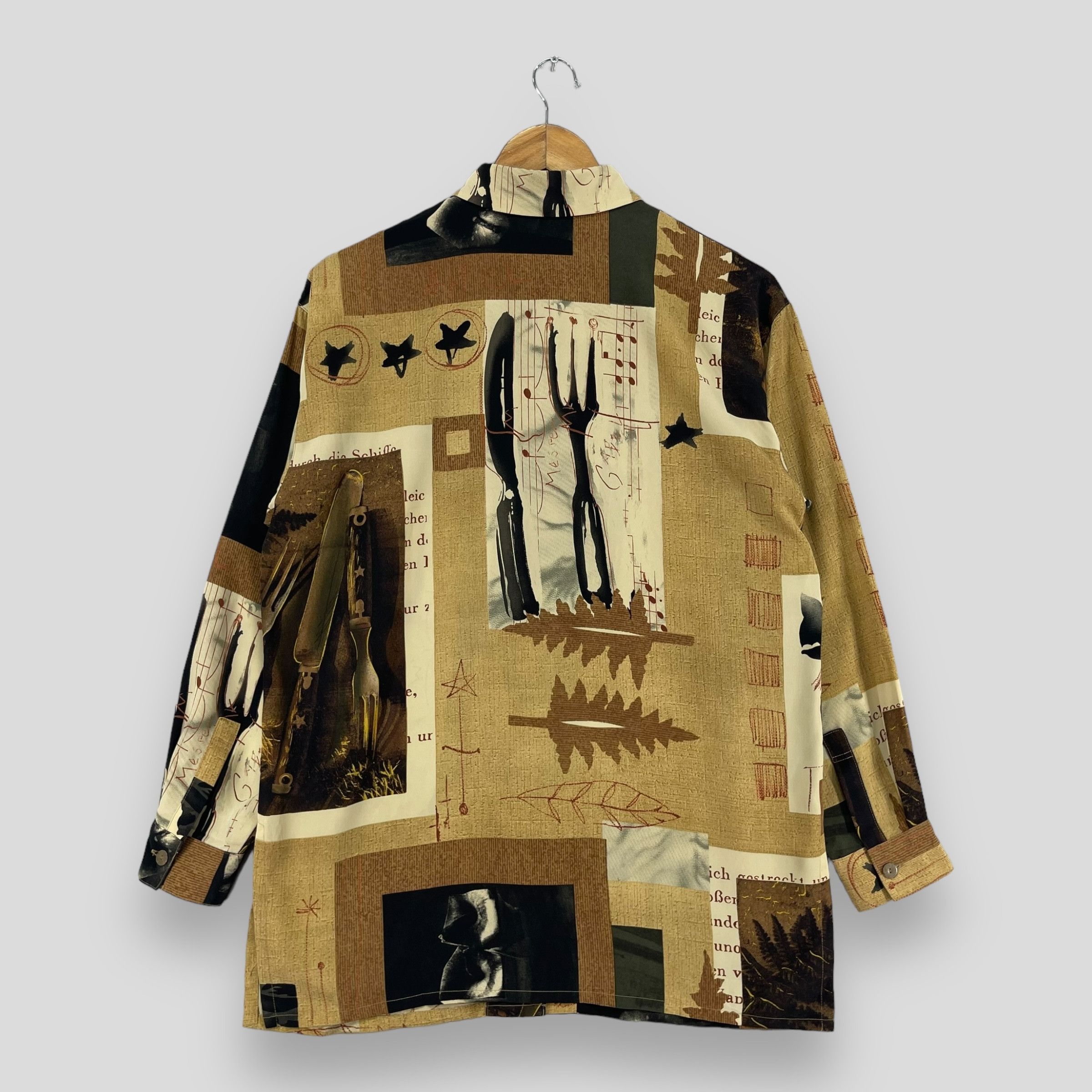 Art Comes First × Japanese Brand Vintage DUPRE Pop Art Psychobilly Polyester Button Up Shirt Size M / US 6-8 / IT 42-44 - 7 Thumbnail