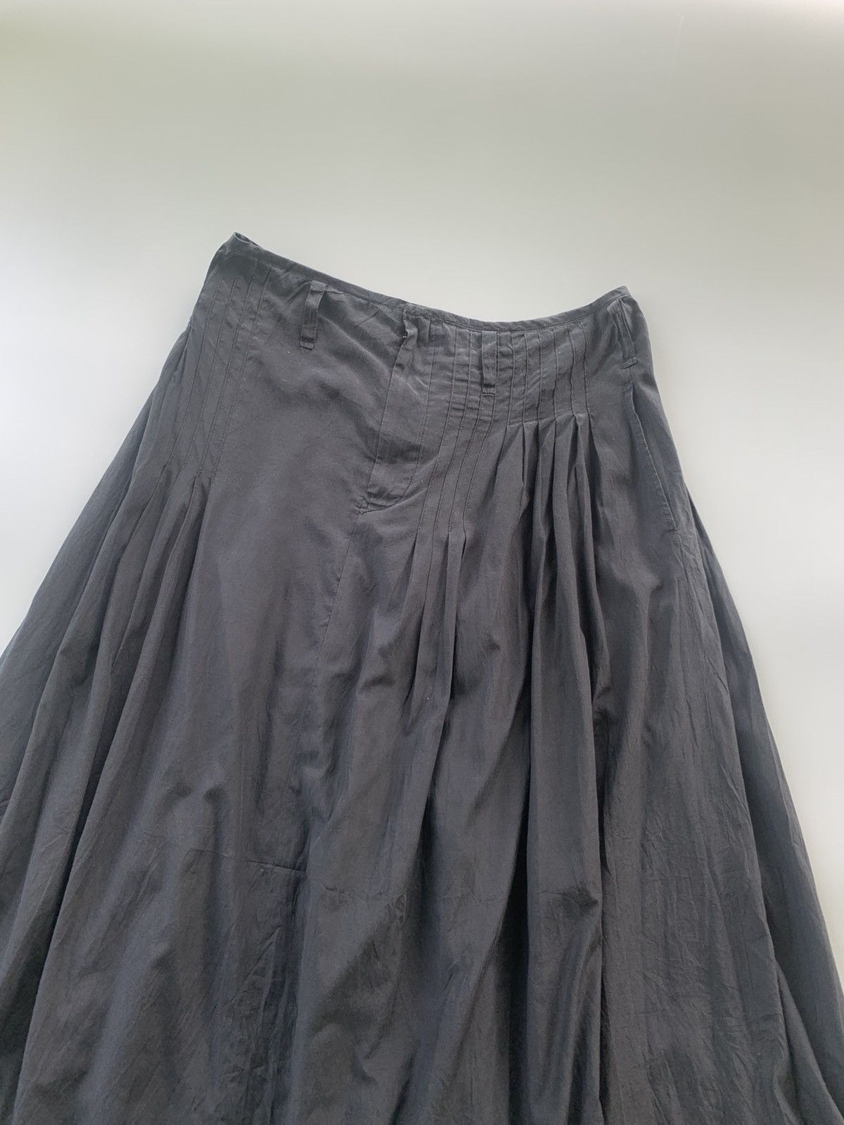 Yohji Yamamoto Y’s YOHJI YAMAMOTO SILK&COTTON CHARCOAL SKIRT Size 30" / US 8 / IT 44 - 2 Thumbnail