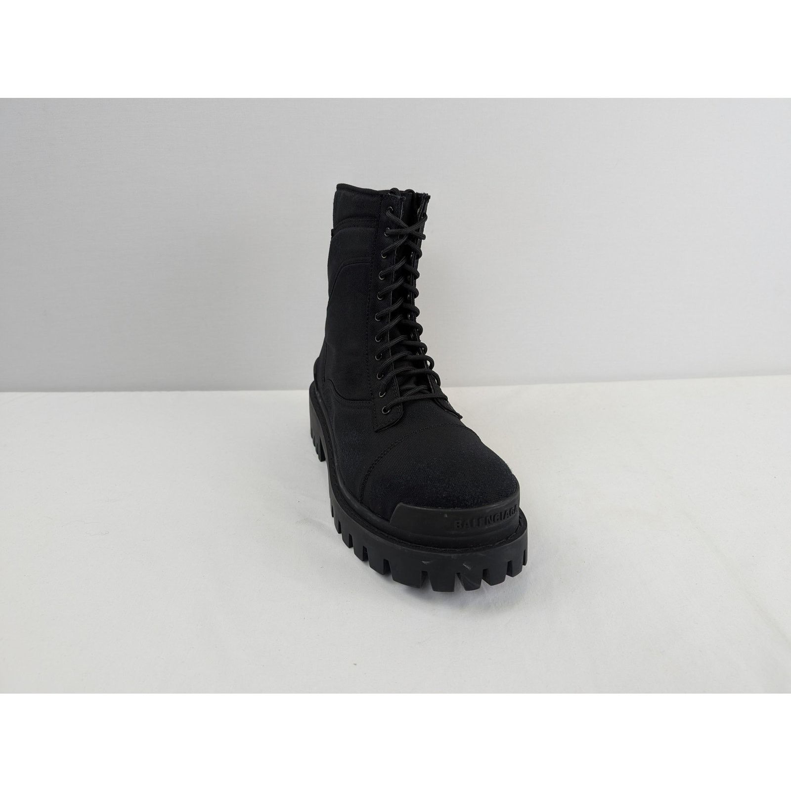 Balenciaga o1rshd1 Nylon Canvas/Used Effect New Combat Strike Boots Size US 12 / EU 45 - 3 Thumbnail