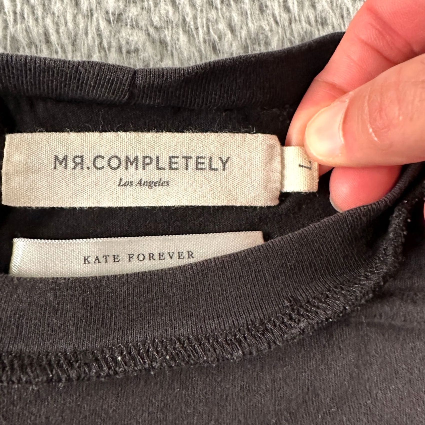 Vintage MR.COMPLETELY x Kate ForeverShirt Mens L Black Front Graphic Cotton Tee Back Size US L / EU 52-54 / 3 - 3 Thumbnail