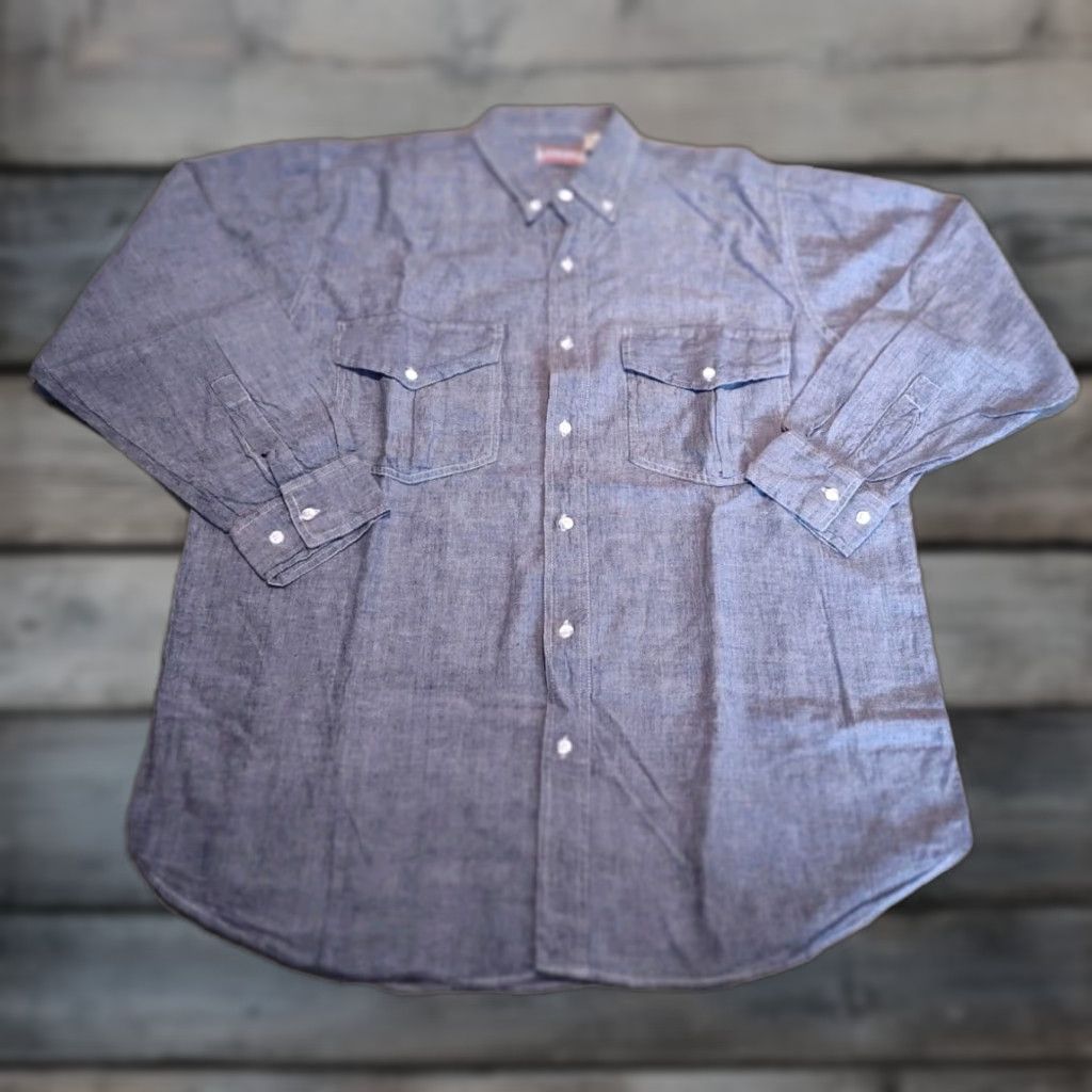 McGregor VINTAGE Magnetik by McGregor Men's Long Sleeve Button-Up Shirt Gray 90s Paisley Cotton Size M Size US M / EU 48-50 / 2 - 1 Thumbnail