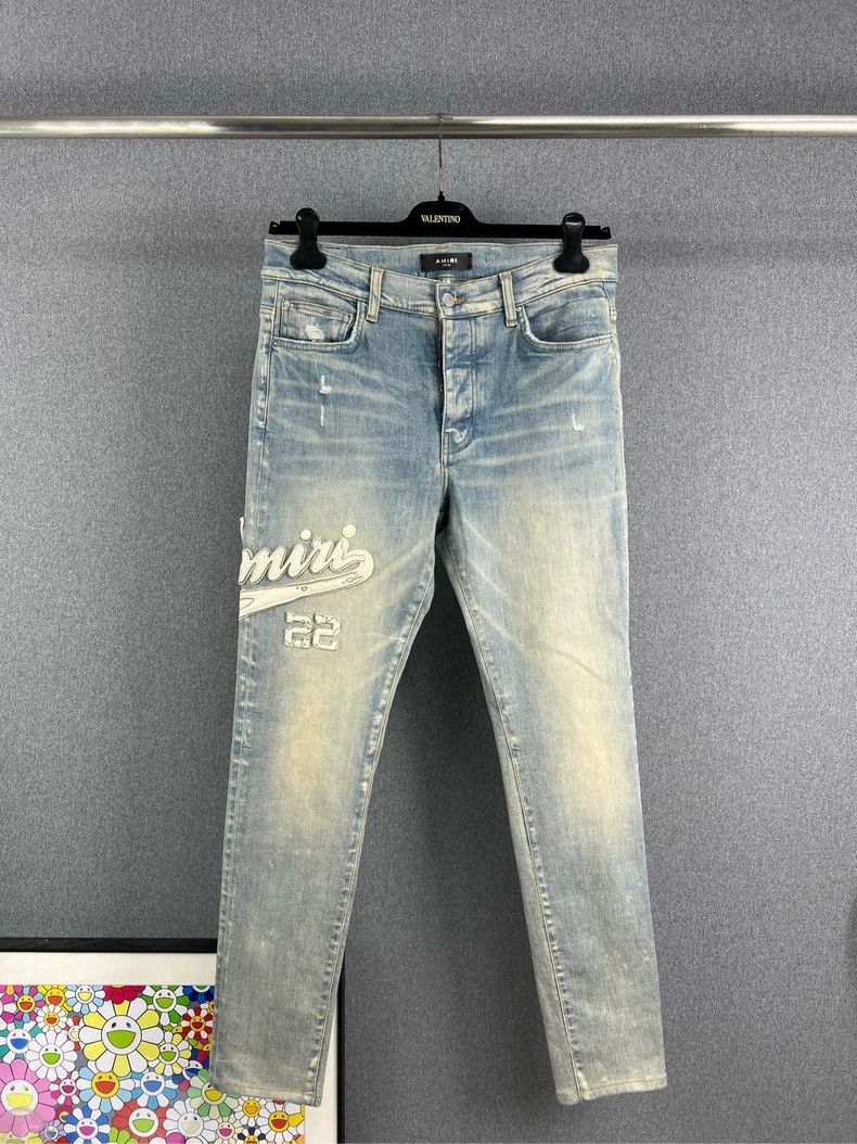 Amiri Amiri embroidered logo jeans Size US 33 - 1 Thumbnail