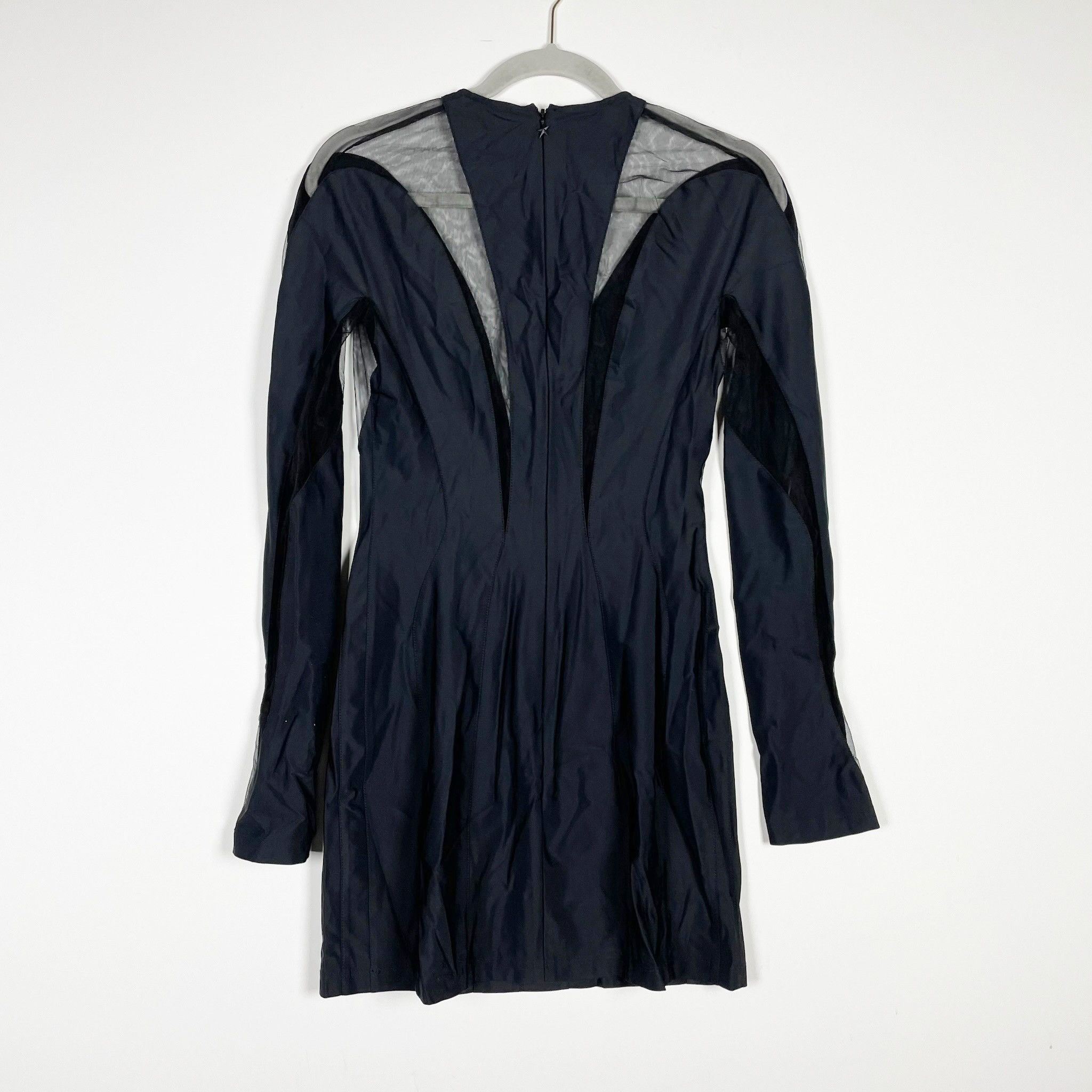 Mugler Mugler Logo Plaque Sheer Panel Long Sleeve Size L / US 10 / IT 46 - 4 Thumbnail