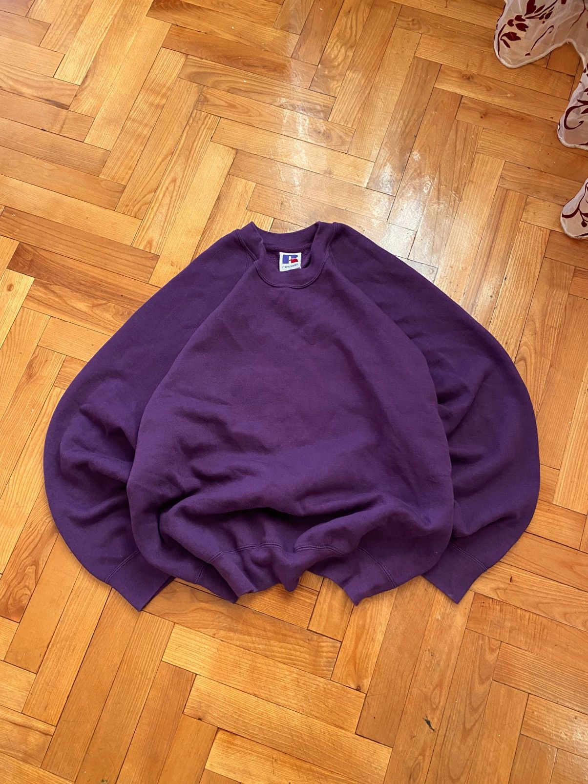 Russell Athletic Vintage Russel Athletic Boxy Blank Heavy Sweatshirt Size US L / EU 52-54 / 3 - 4 Thumbnail