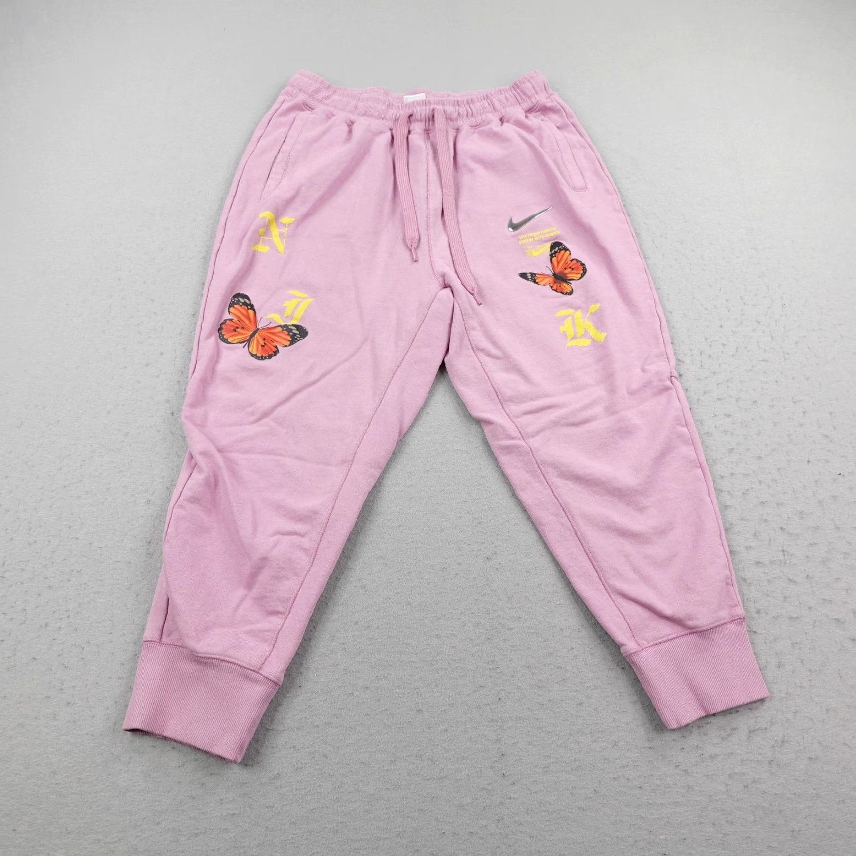 Nike Nike Pants Mens XL Pink Butterfly Orchid Fleece Sweatpants Sweat Joggers Gym & Training Size US 36 / EU 52 - 2 Thumbnail