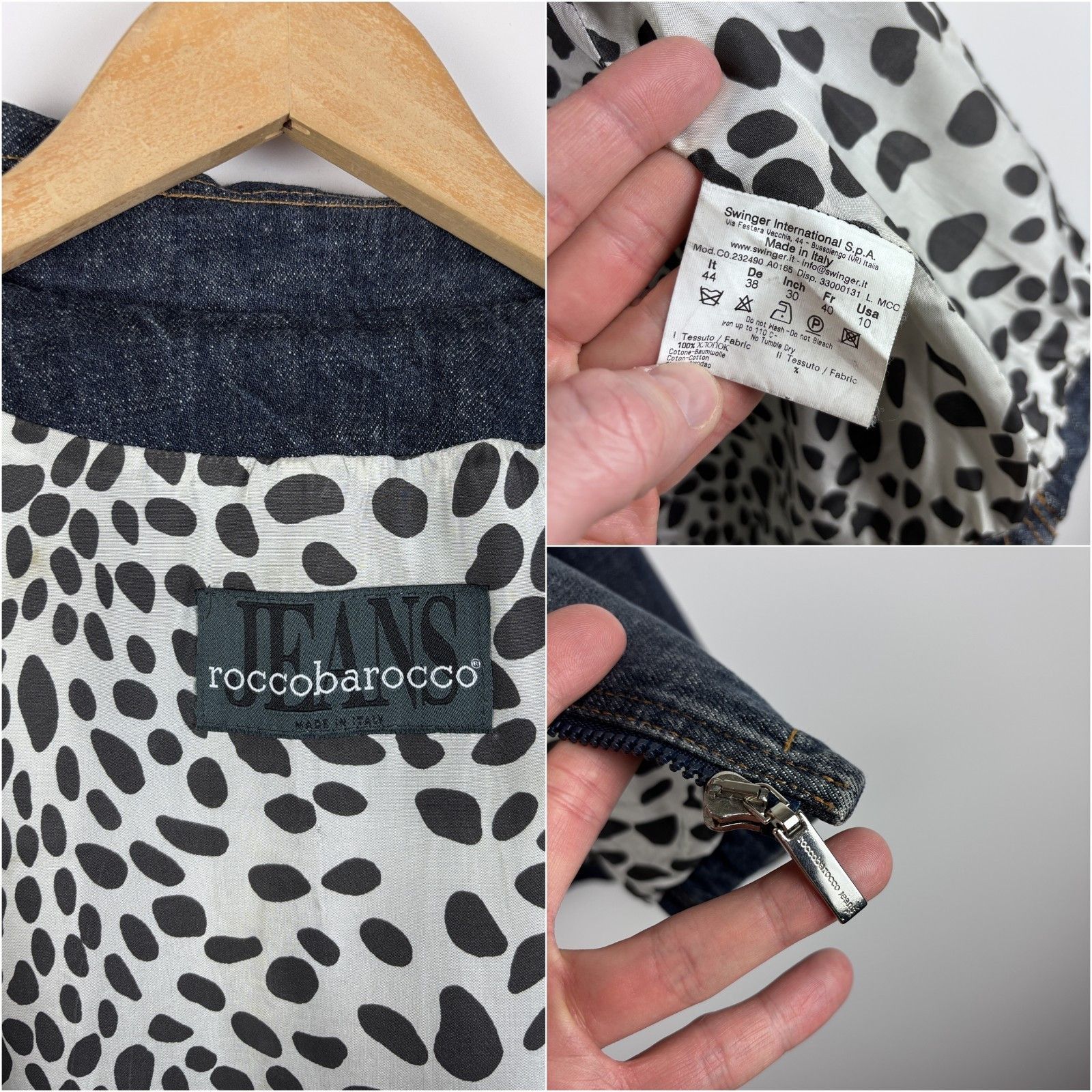 Other Vintage Roccobarocco Denim Jacket Blue Womens Size US 10 Size L / US 10 / IT 46 - 10 Thumbnail