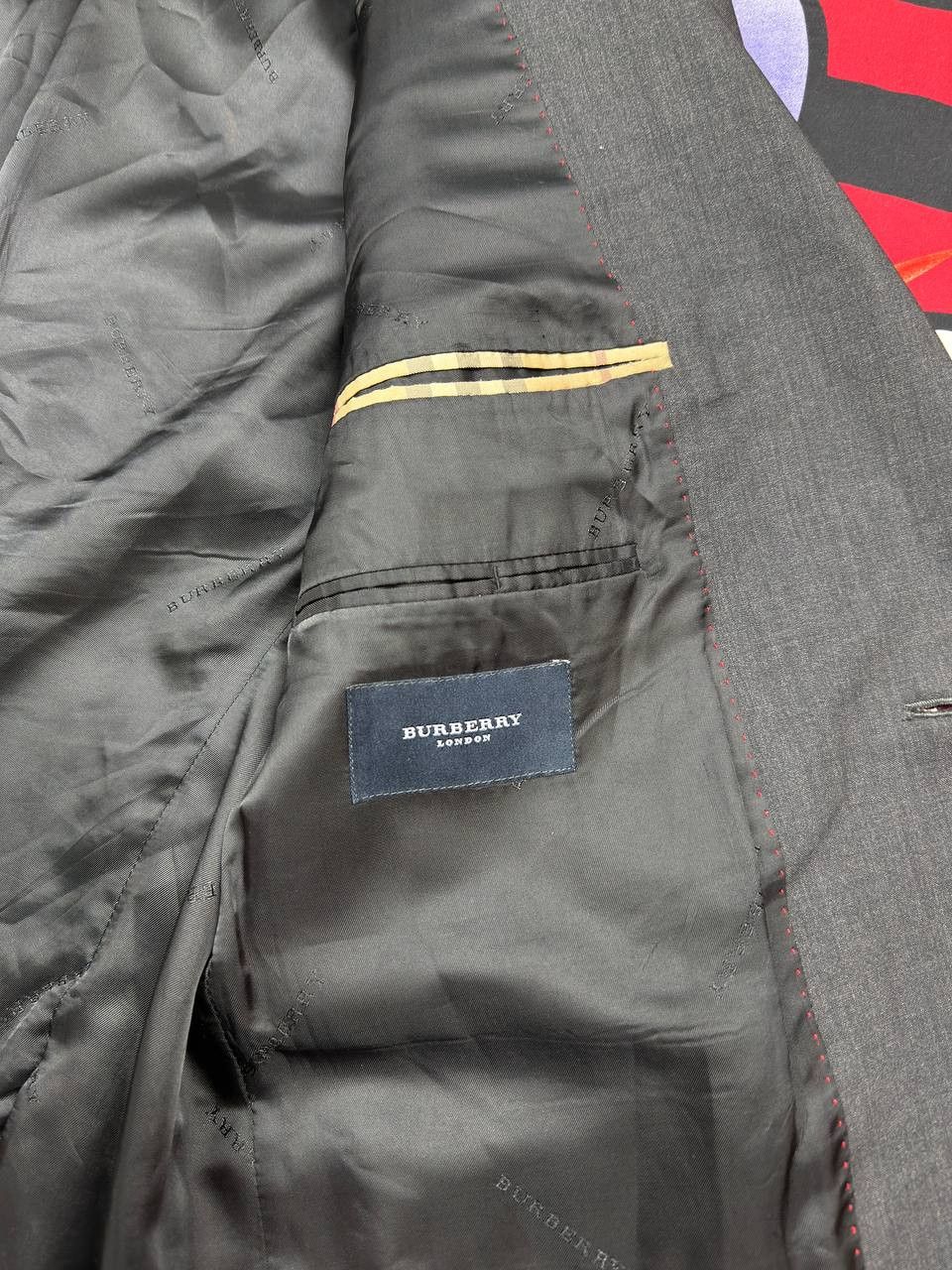 Burberry Burberry Mens Suit Wool Luxury Blazer Jacket & Pants Size 52L - 5 Thumbnail
