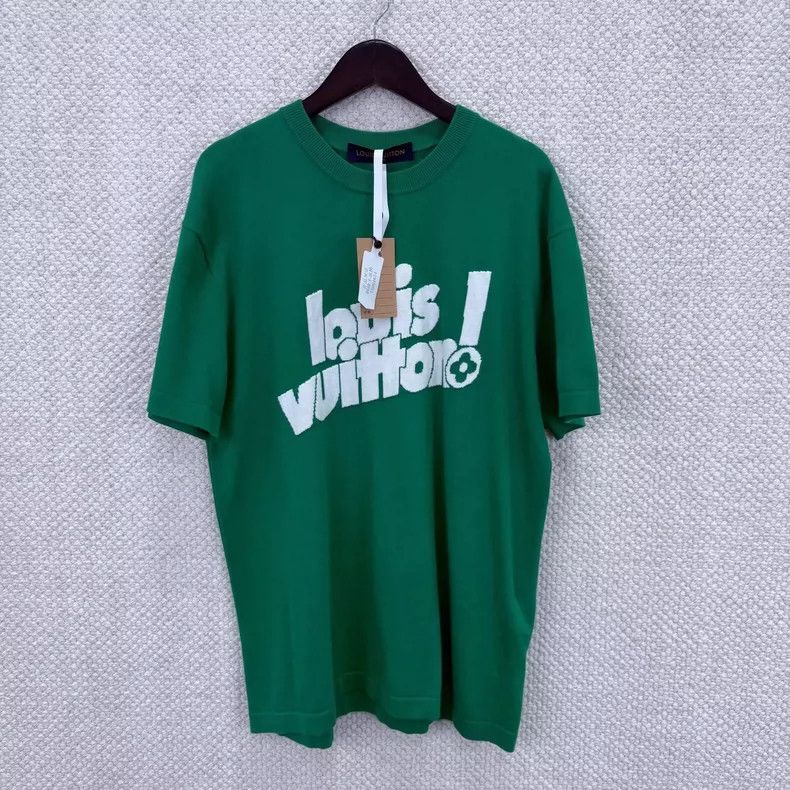 Louis Vuitton Green knit logo short sleeves