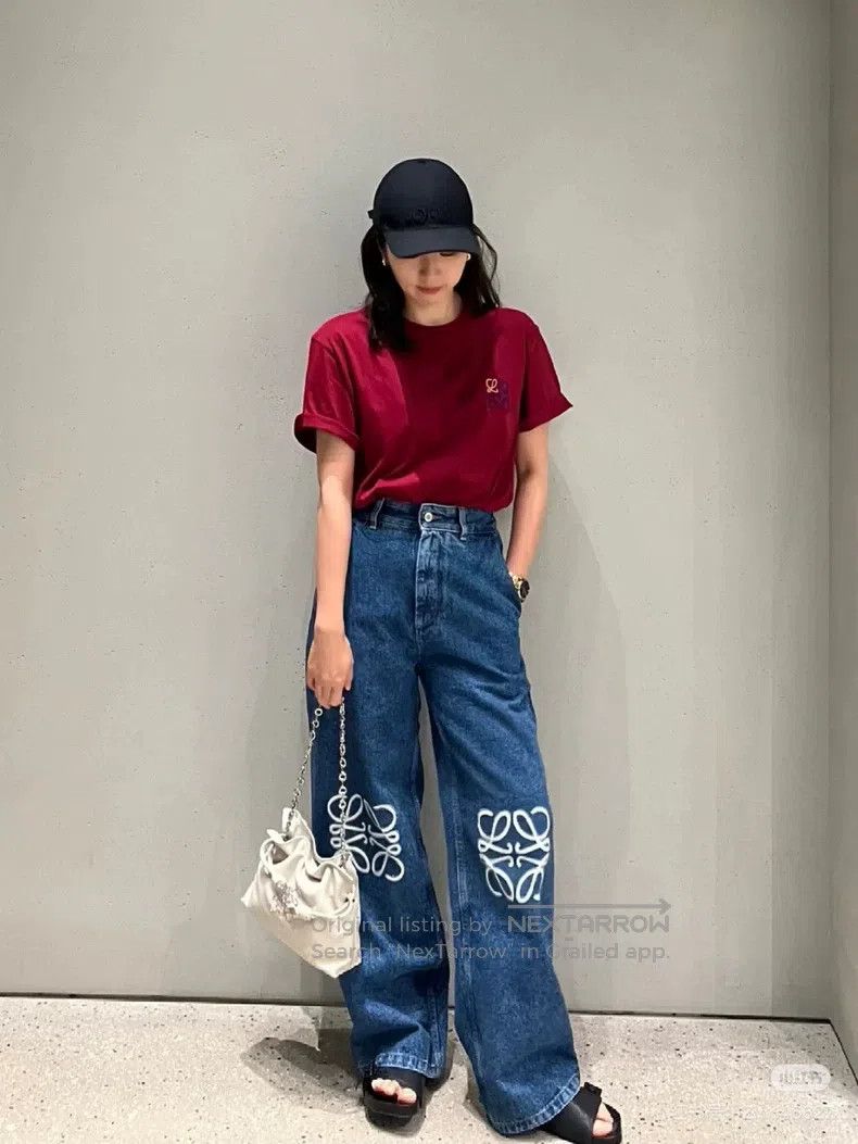 Loewe Loewe Logo high waist wide leg jeans Size 42" / US 20 - 6 Thumbnail