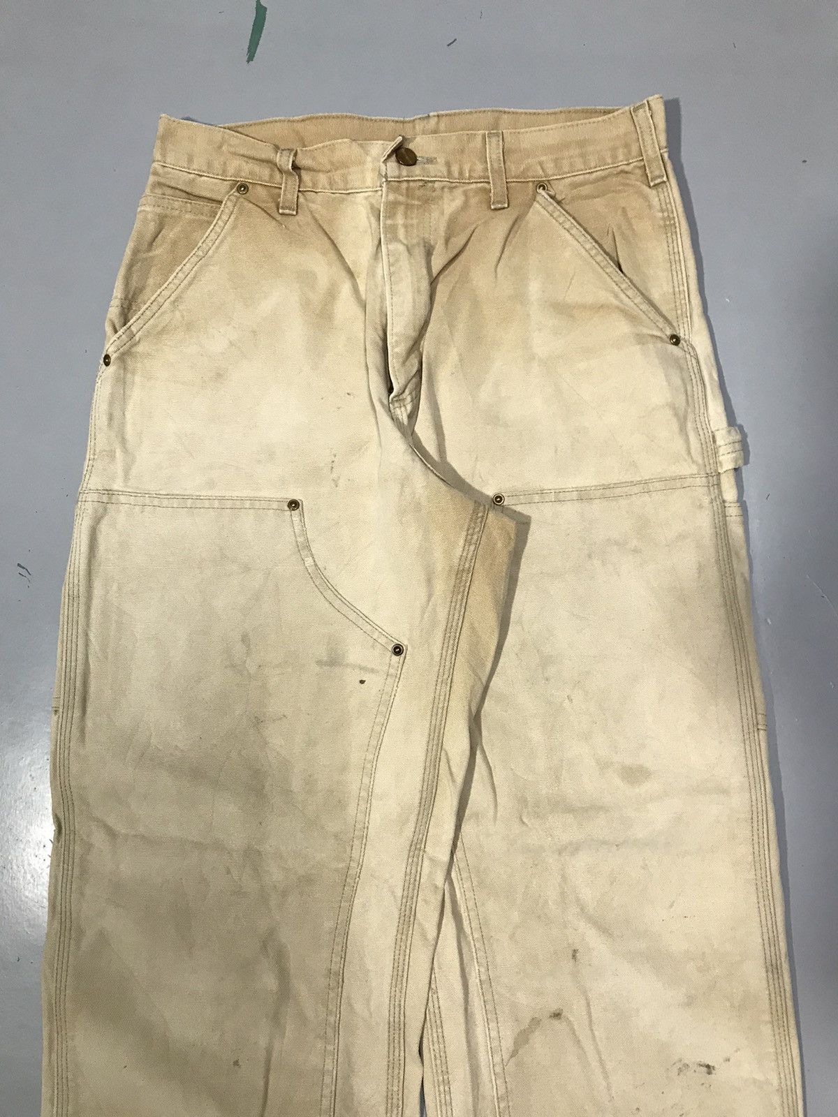 Carhartt Vintage Carhartt B01 BRN sunfaded double knee workwear Size US 30 / EU 46 - 5 Thumbnail