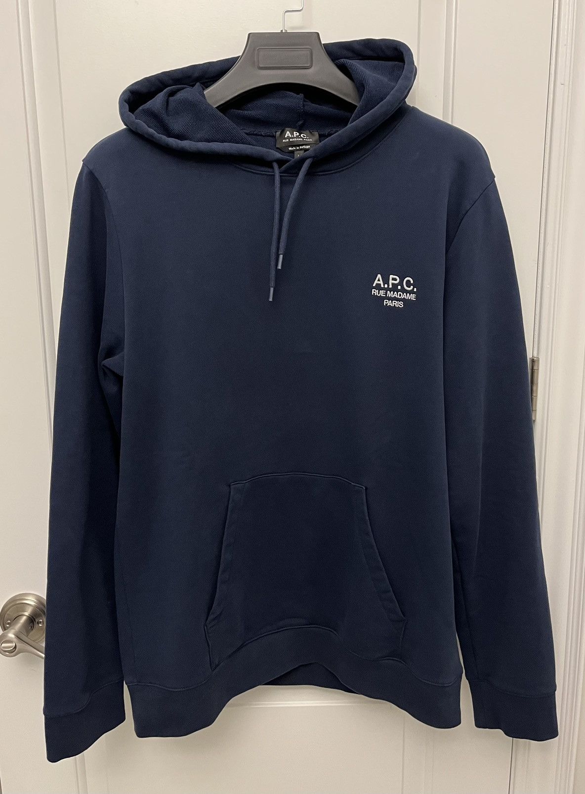 A.P.C. Rue Madame Logo Hoodie | Grailed
