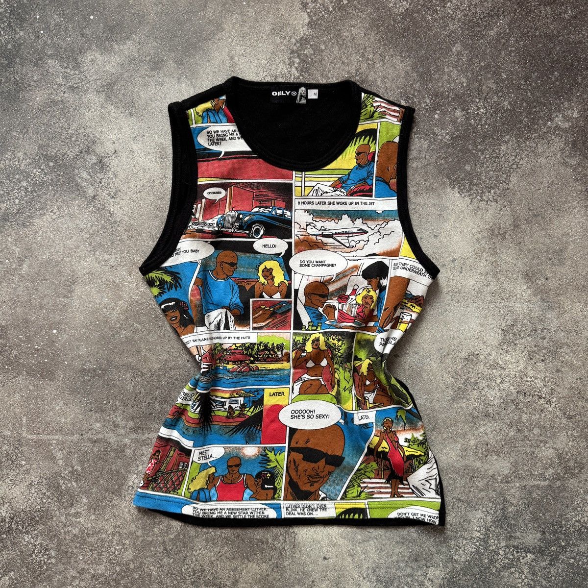 Hysteric Glamour 2000’s Aesthetic Vintage Y2K Glamour Comics Print Tank Top Size M / US 6-8 / IT 42-44 - 9 Thumbnail