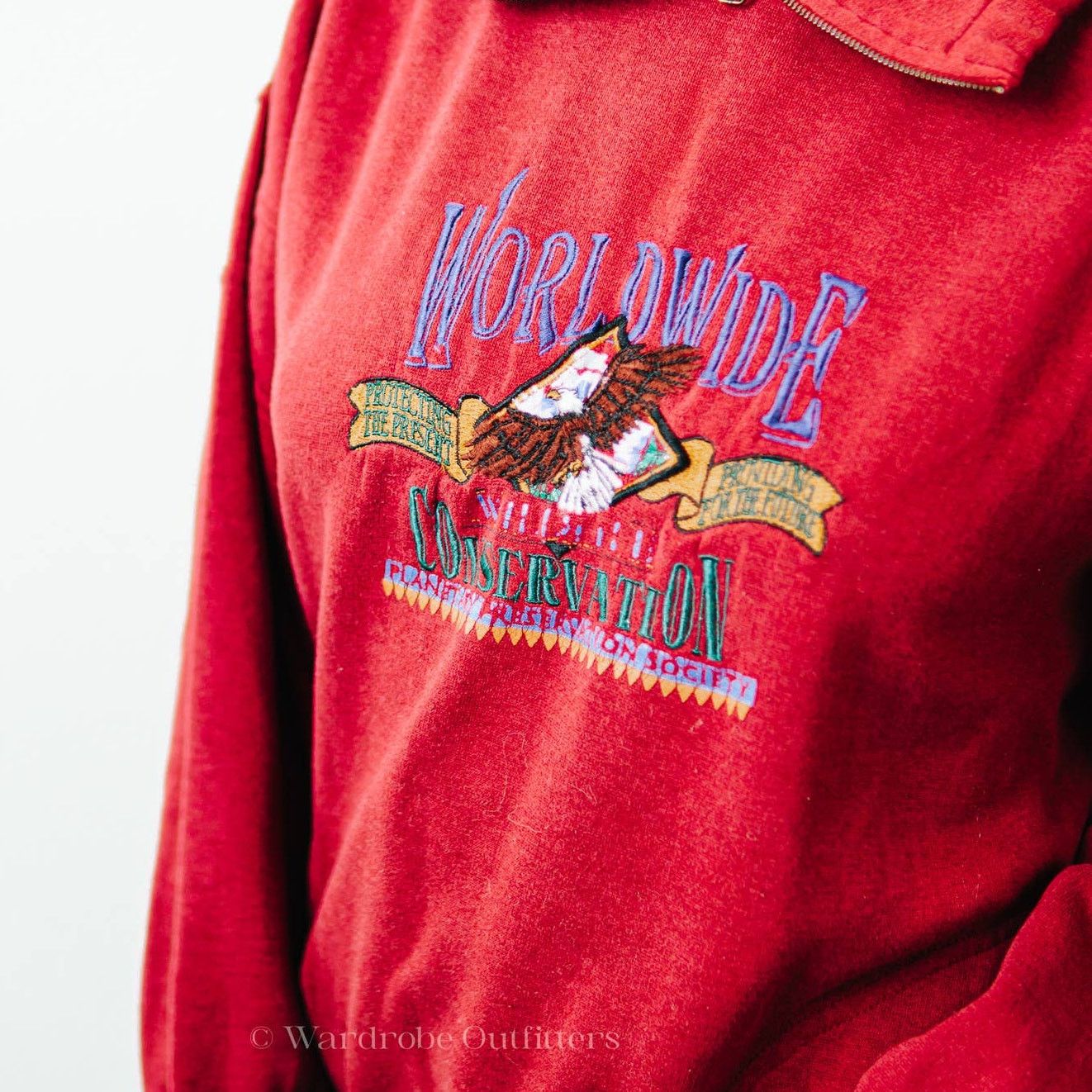 Vintage Vintage 90s Worldwide Consevation Fleece Pullover Sweatshirt Size M / US 6-8 / IT 42-44 - 5 Thumbnail