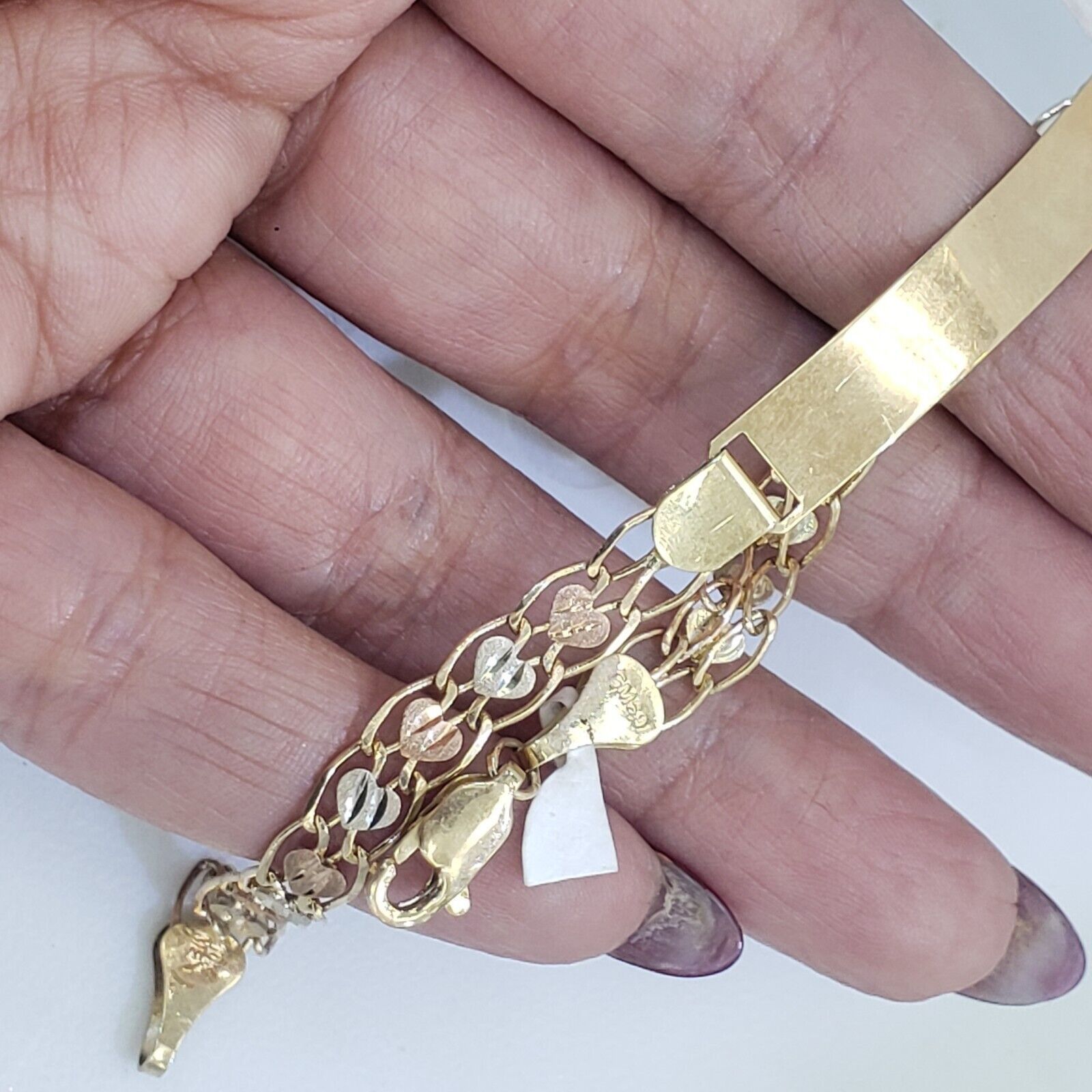 Other Womans real 10k Tri Gold bracelet Size ONE SIZE - 9 Thumbnail