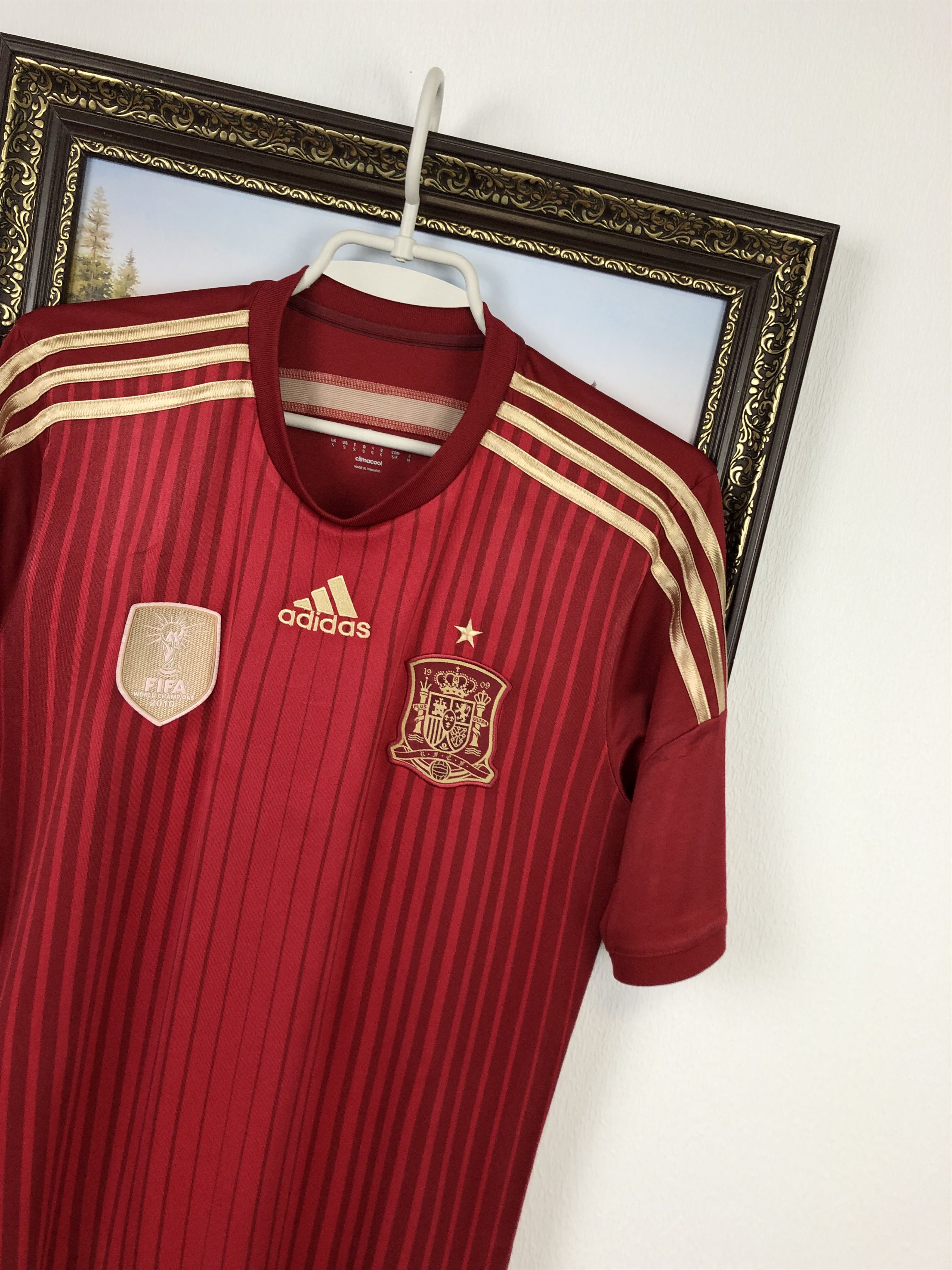 Adidas Spain Home football shirt 2014 Soccer Adidas Jersey Rare Size US S / EU 44-46 / 1 - 4 Thumbnail