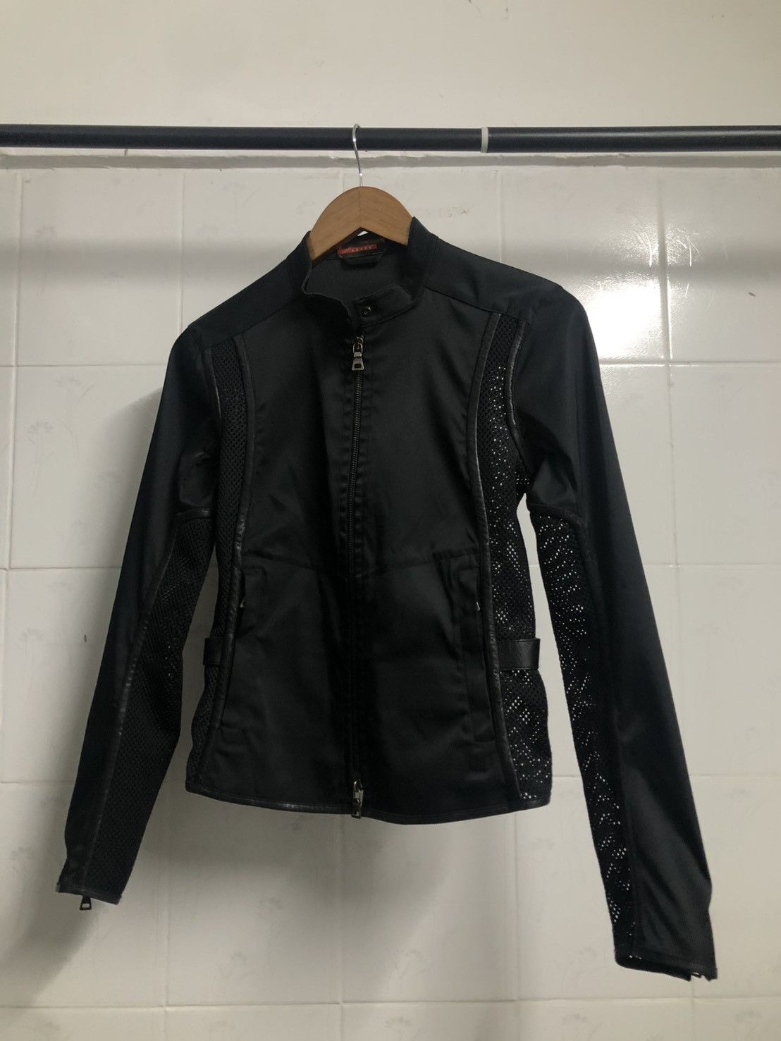 Prada Prada Mesh Biker Jacket Size ONE SIZE - 1 Thumbnail