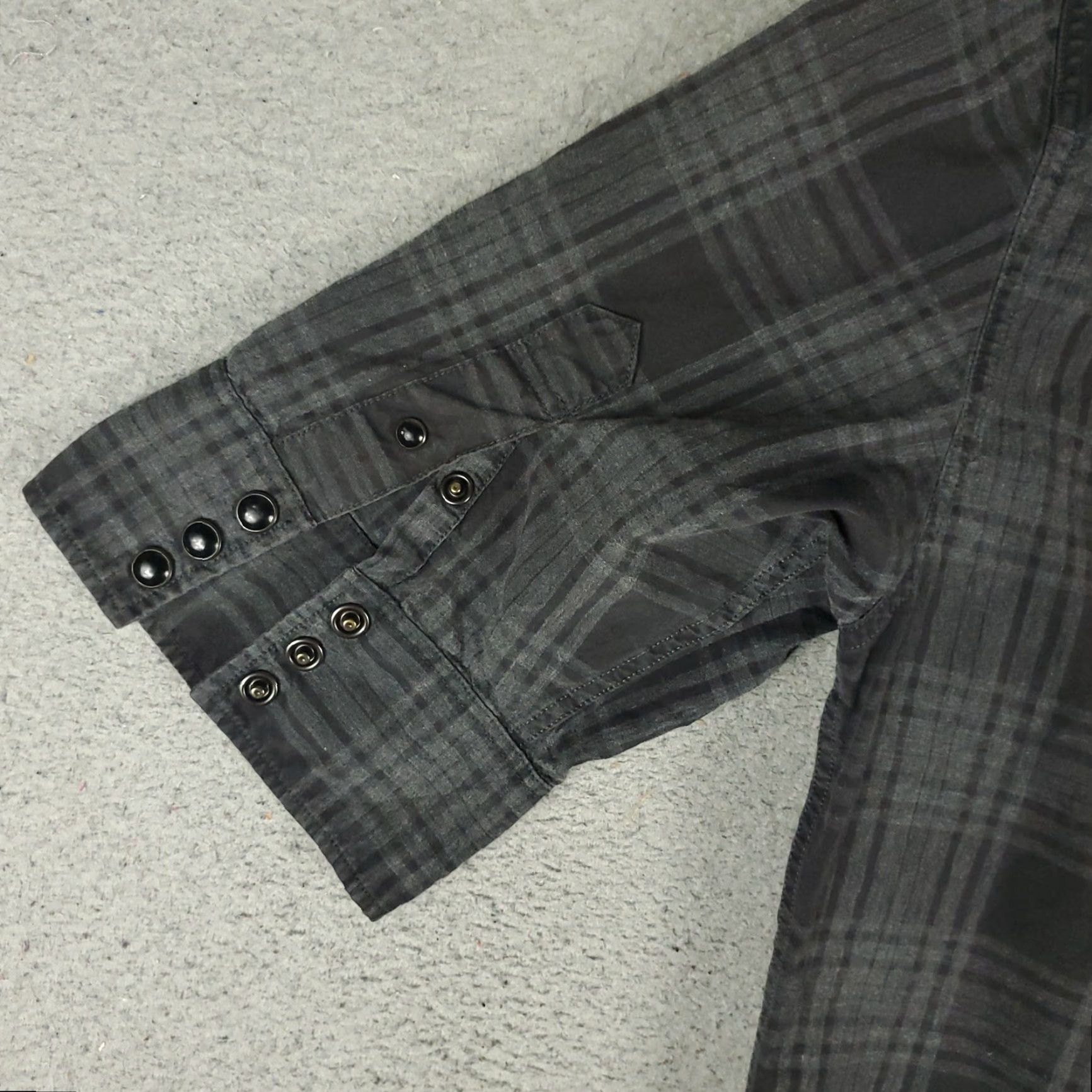 Allsaints AllSaints Shirt Mens S Gray Plaid Western Button-Up Short Sleeve Collared Logo Pocket Vintage: No Size US S / EU 44-46 / 1 - 4 Thumbnail