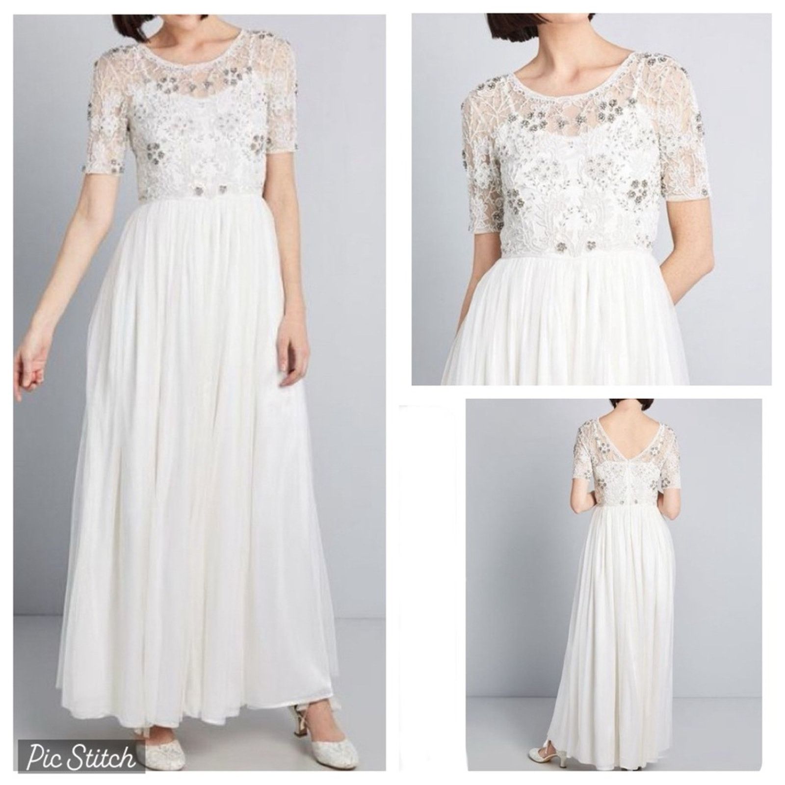 Other Stunning ModCloth Everlasting Romance Wedding Gown! Size L / US 10 / IT 46 - 1 Thumbnail