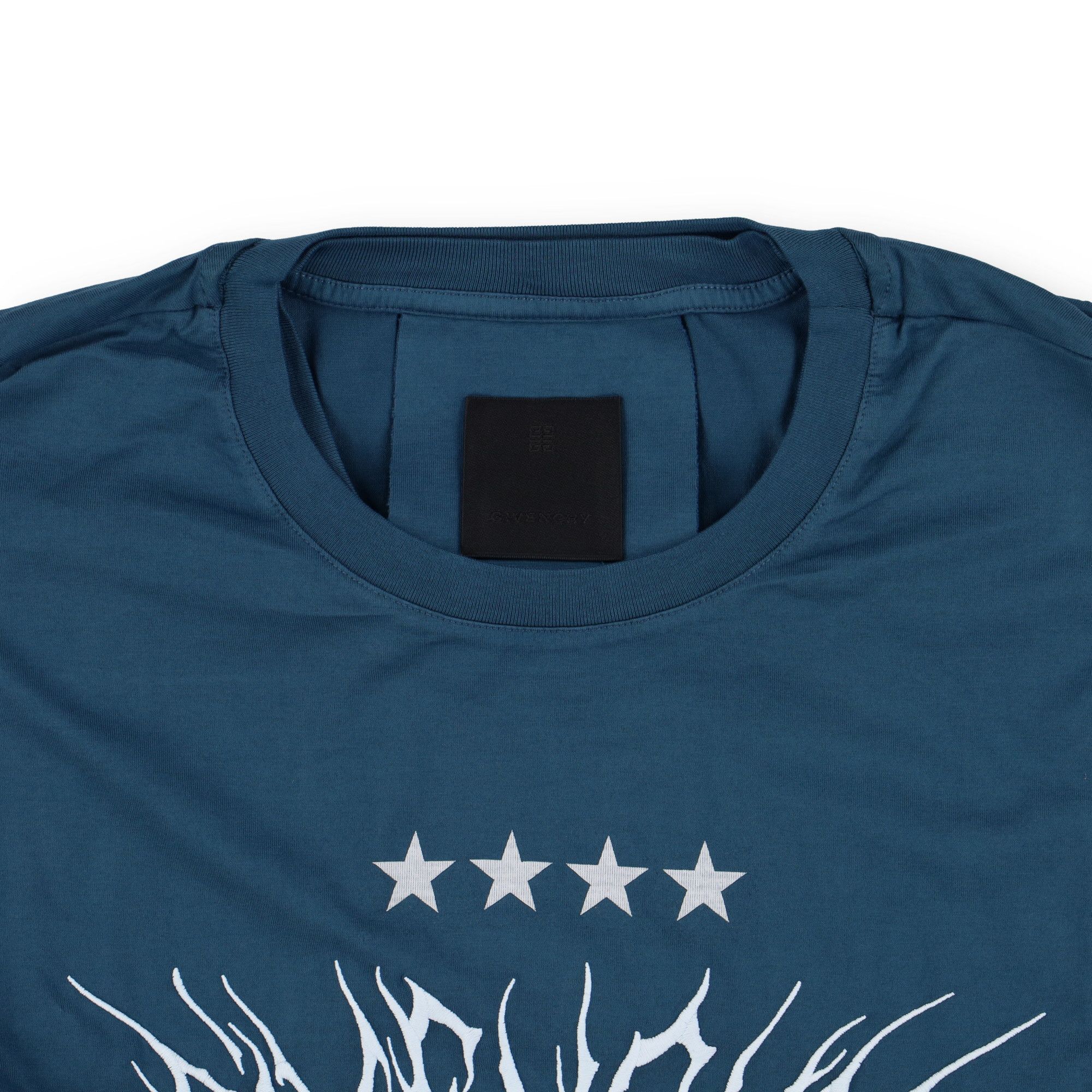 Givenchy Blue Layered Embroidered Multi Logo T-Shirt Size US S / EU 44-46 / 1 - 6 Thumbnail
