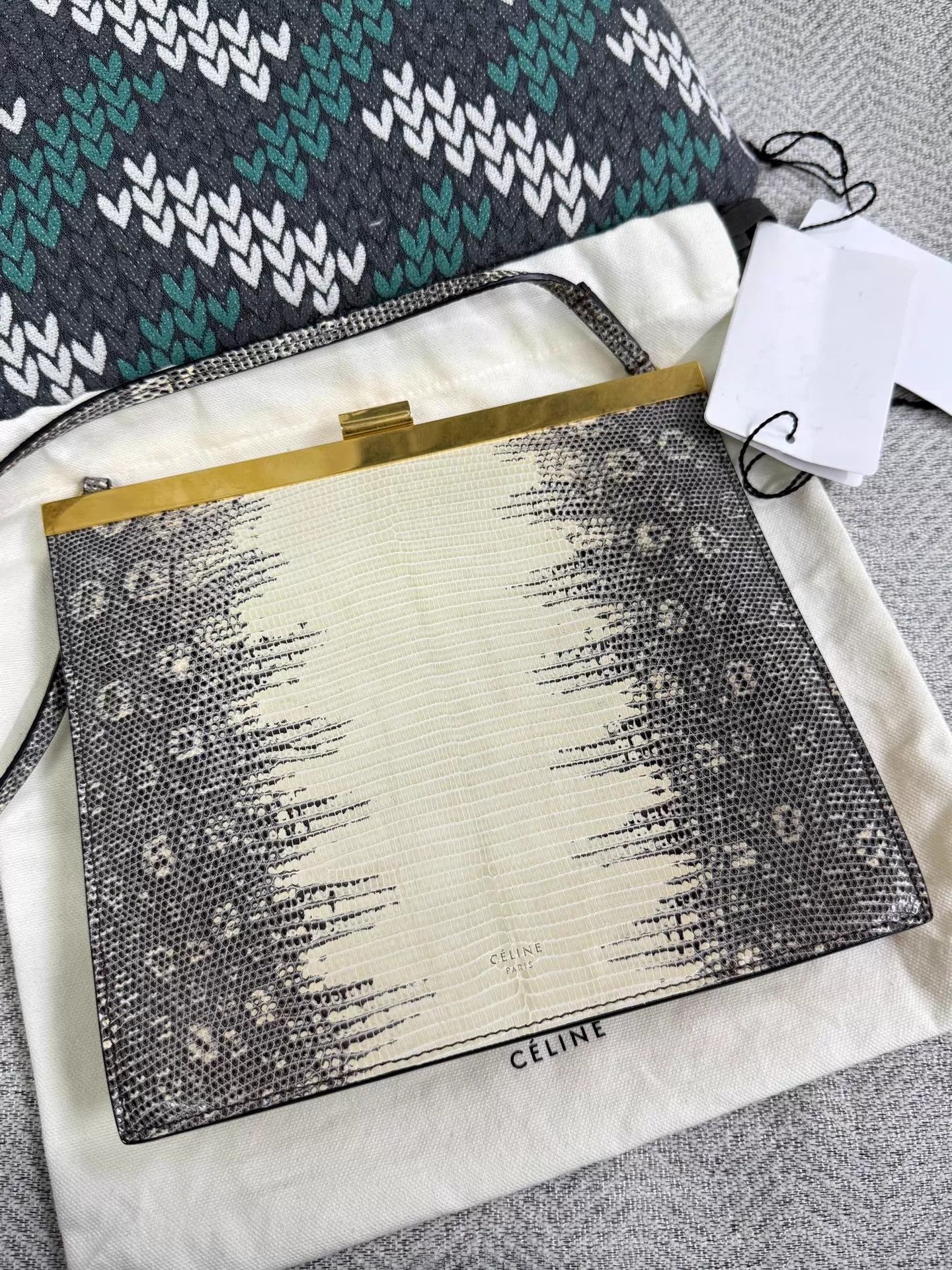 Celine Celine Himalayan Lizard Clasp Mini Vintage Clutch Size ONE SIZE - 1 Thumbnail