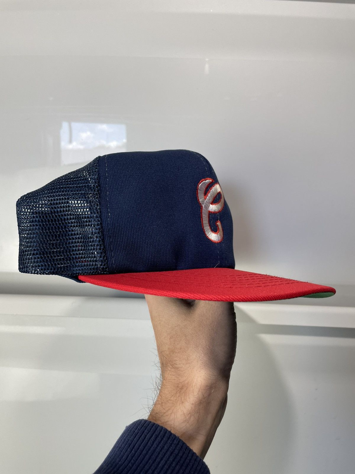 MLB Vintage White Sox Hat M/L Trucker Style Mesh 80s/90s Navy Size ONE SIZE - 3 Thumbnail