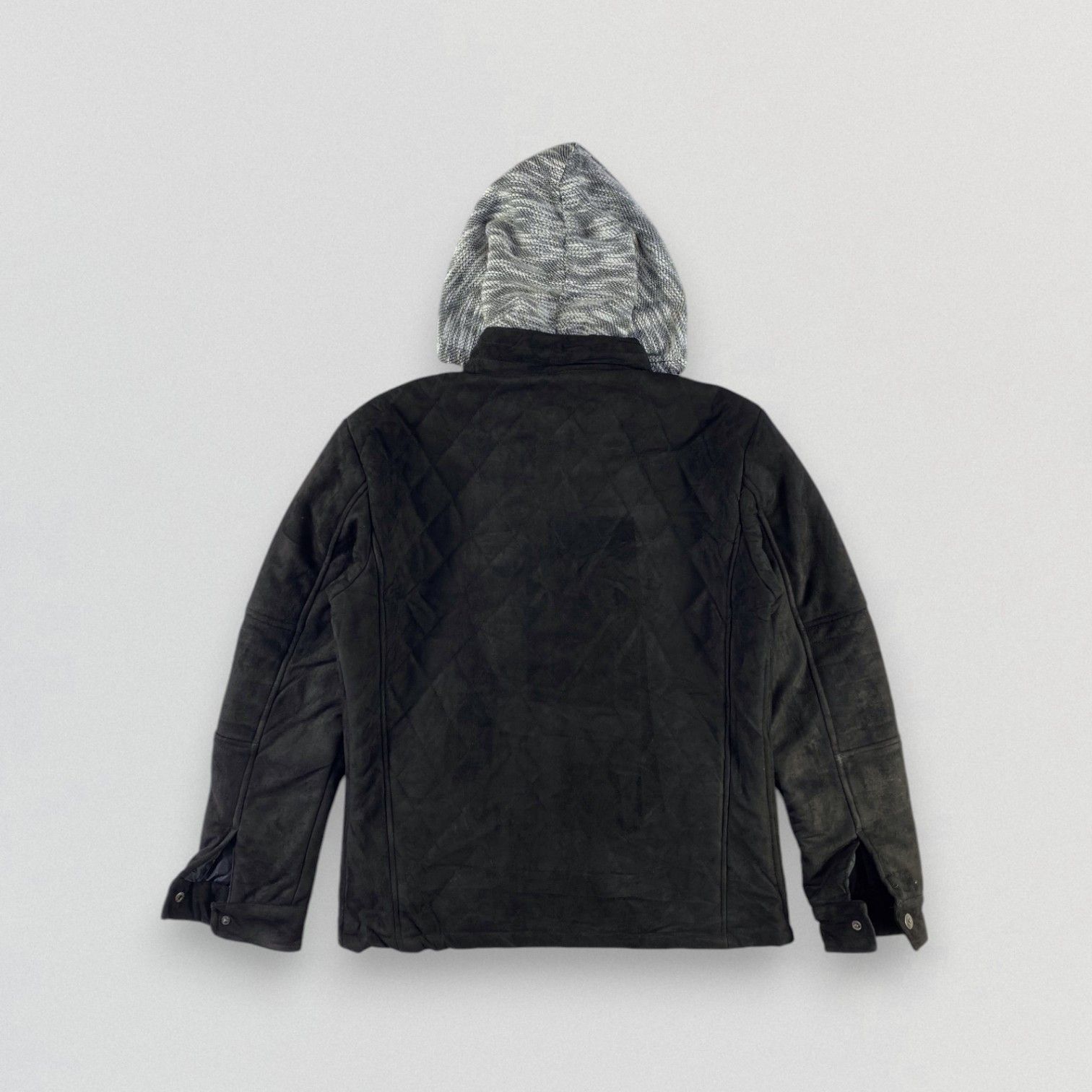 In The Attic In The Attic Faux Suede Jacket Black Quilted Jacket Size US L / EU 52-54 / 3 - 3 Thumbnail