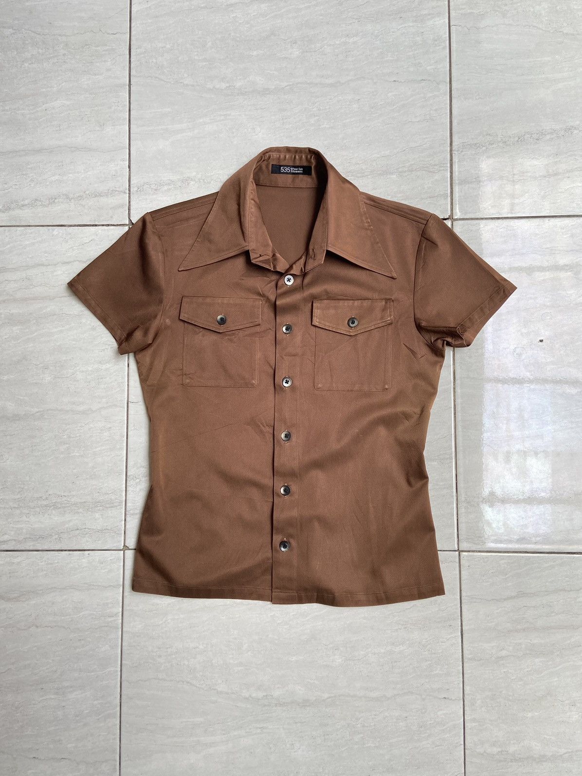 5351 POUR LES HOMMES 5351 Pour Les Hommes Brown Shirt Size US S / EU 44-46 / 1 - 6 Thumbnail