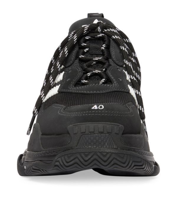 Adidas × Balenciaga o1bcso1str0924 Triple S Sneaker in Black/White Size US 7 / IT 37 - 5 Thumbnail