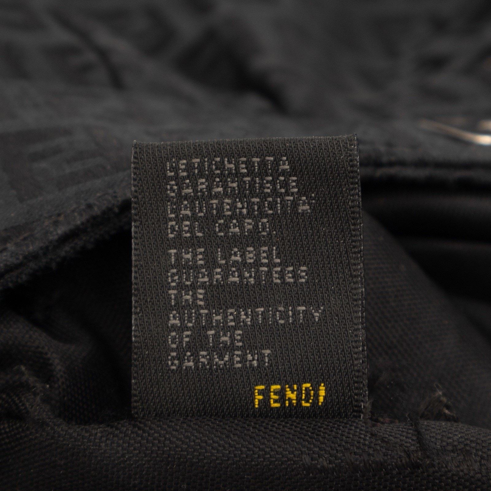 Fendi FENDI Black Zucchino FF Smal Chef Canvas Bag Hobo Shoulder Size ONE SIZE - 15 Thumbnail