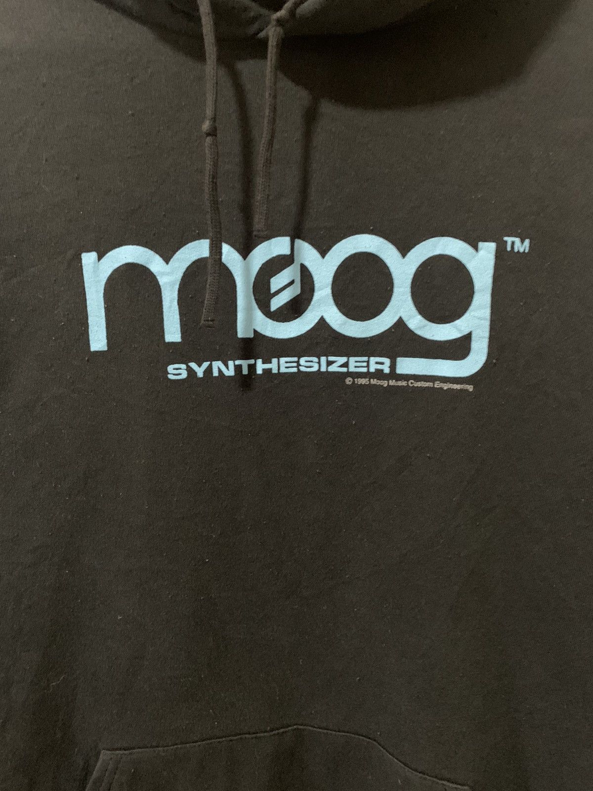Jerzees Vintage 90s Moog Music Hoodie Pullover Size US M / EU 48-50 / 2 - 7 Thumbnail