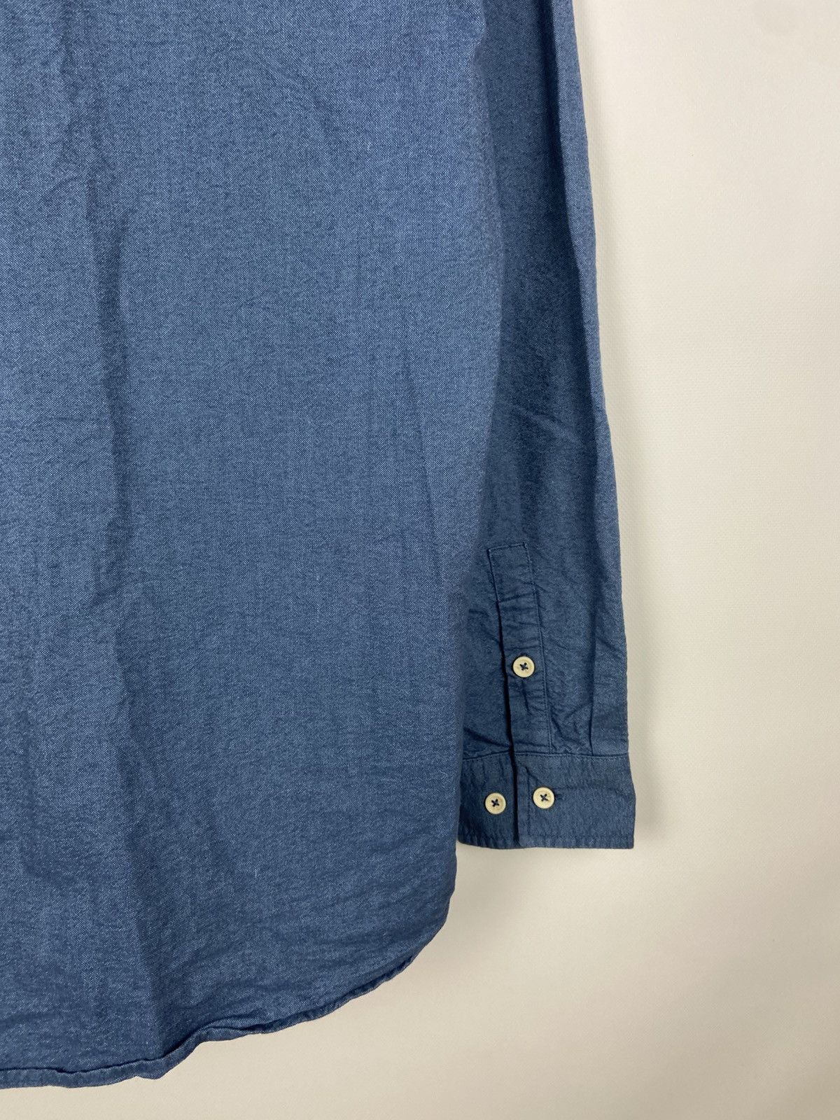Folk Folk Button-Up Shirt Blue Cotton Pocket Designer Sz 4 Size US M / EU 48-50 / 2 - 16 Thumbnail